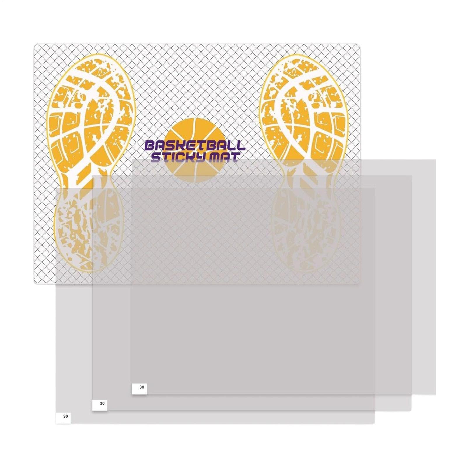 Générique Basketball Sticky Mat | Non Slip Basket Sticky Pad | Courtside Adhesive Board Accessories, 17 x 13 Inch Sports Accessories with Replacement Sheets Remove Dust Dirt