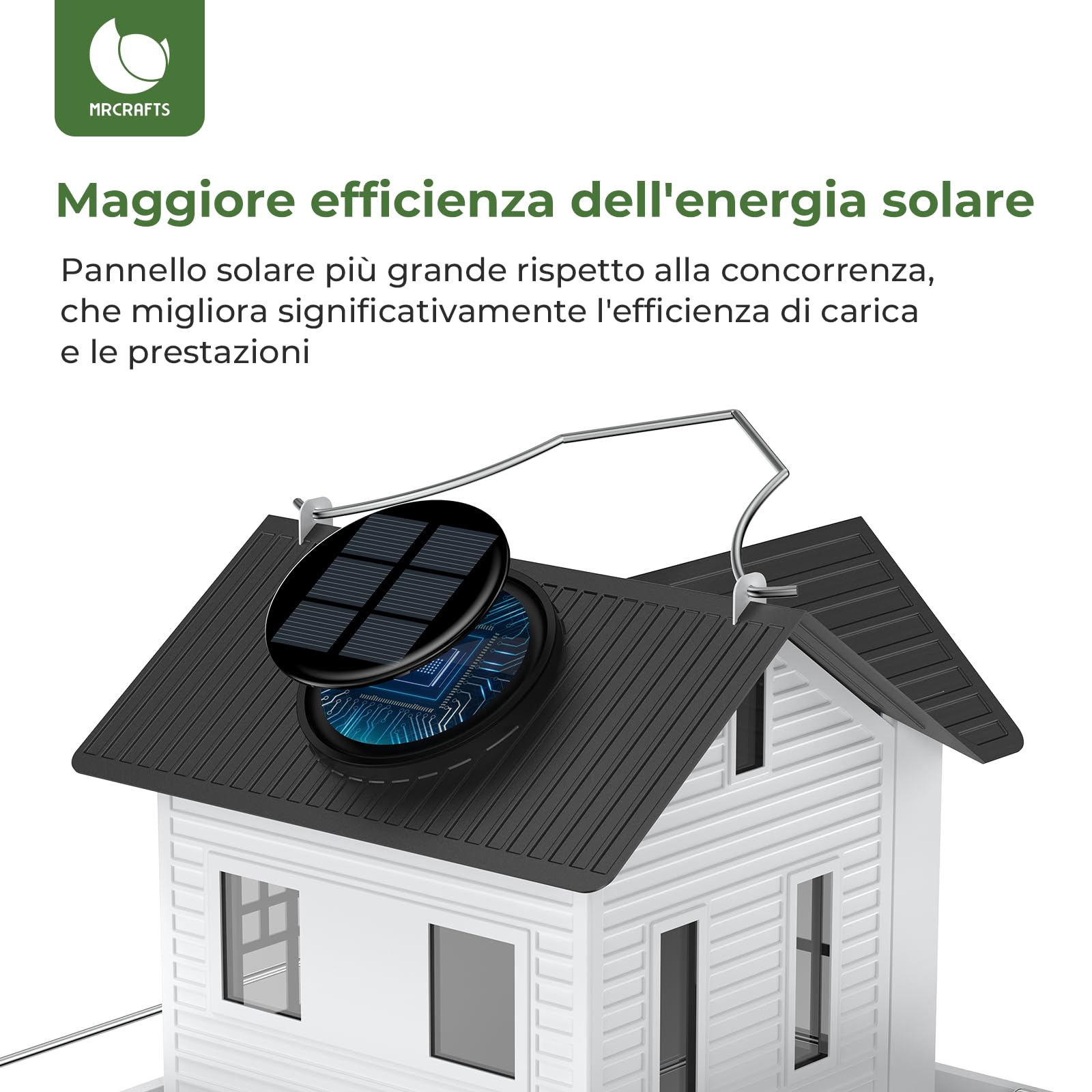 MRCRAFTS Mangiatoia per Uccelli da Esterno, Mangiatoia Appesa in Metallo con Luce Solare per Uccelli Selvatici, Regali Originali, Decorazione da Giardino, Bird Feeder