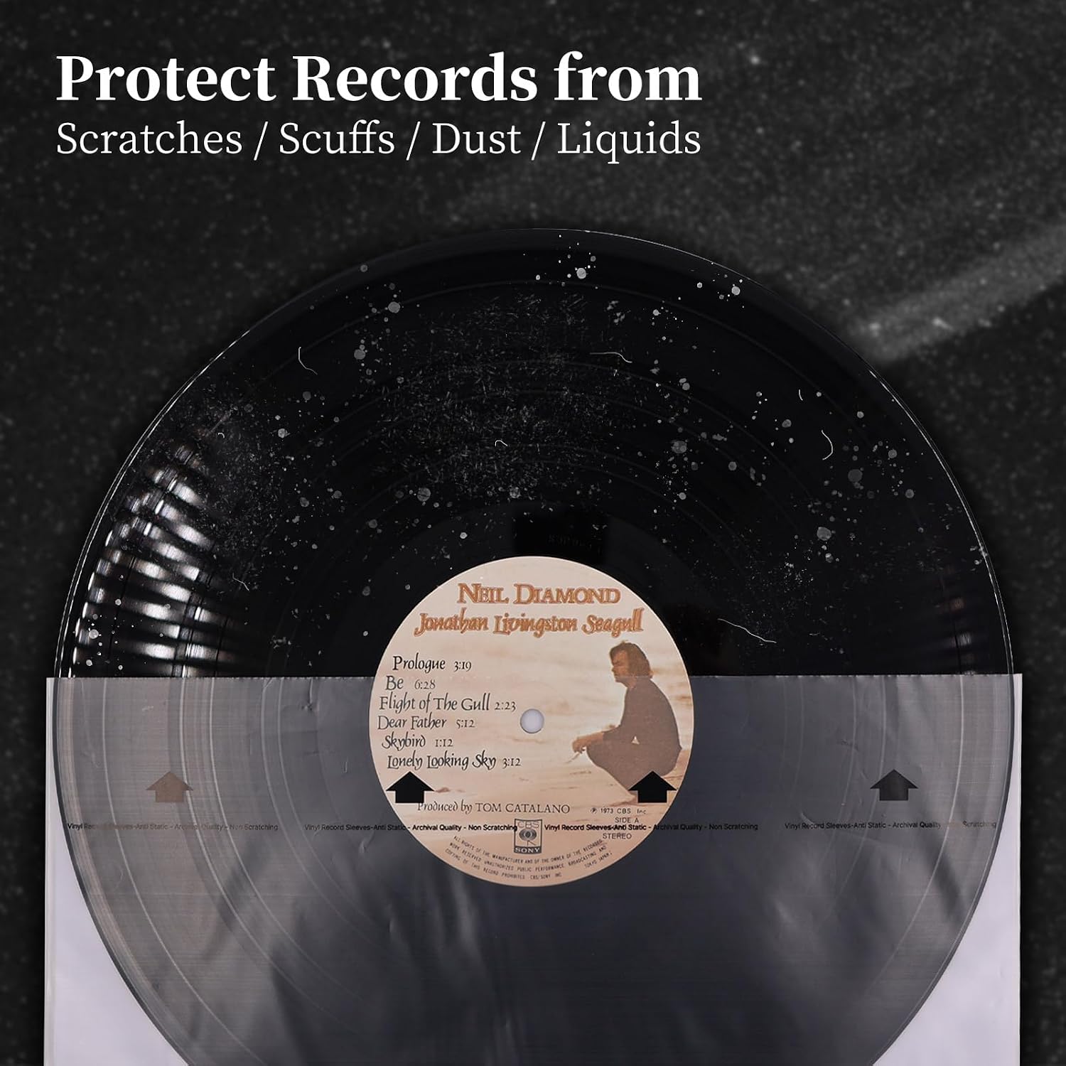 sdroceRyaM 20pcs Vinyl Record Inner Sleeves 12 Inches Rice Paper LP Sleeves for 33 RPM Anti-Static Vinyl Record Sleeves 3-Layer Acid-Free Protective Sleeves for Album Cover LP Collection