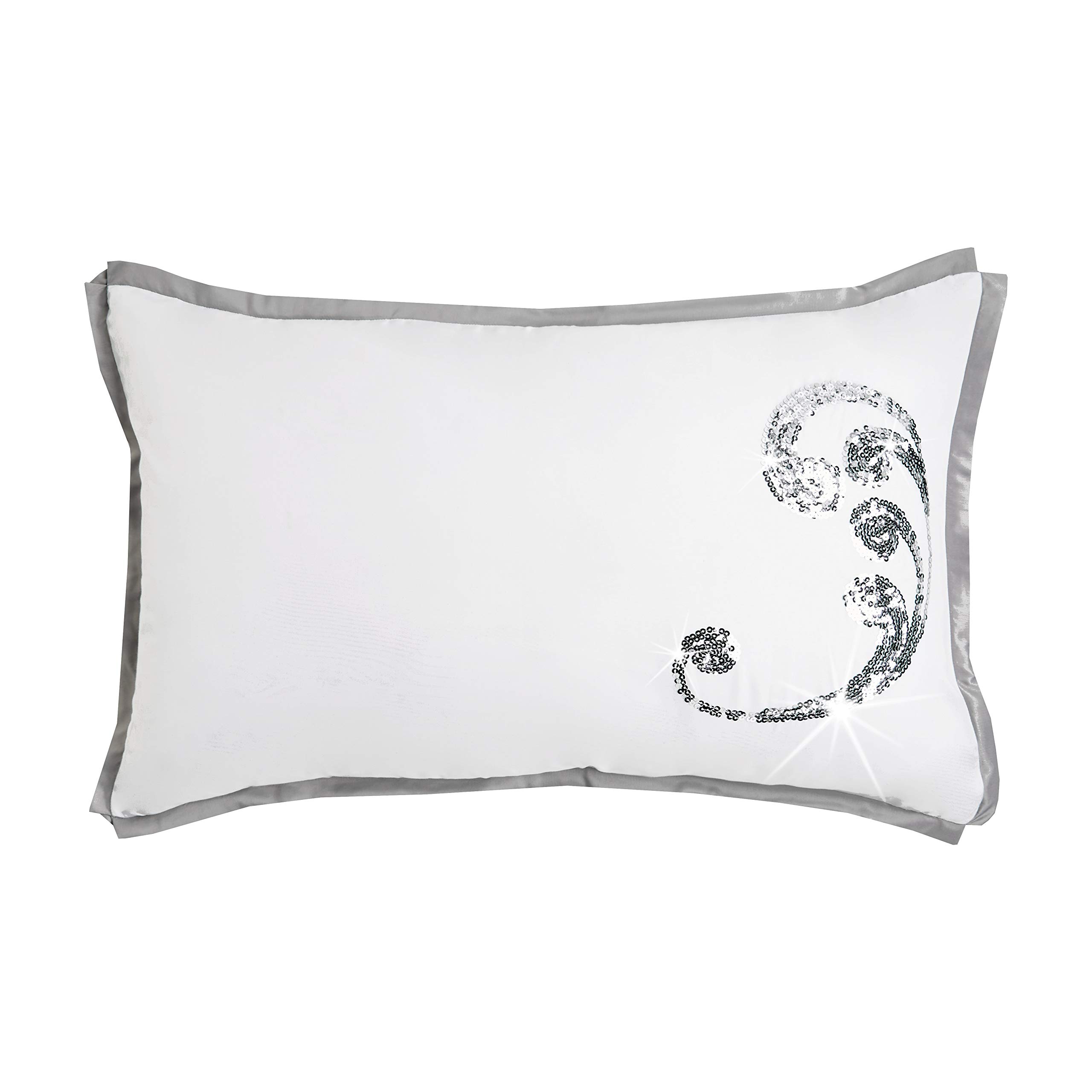 Sleepdown White Caprice Fiya Pillowcase Pair 100% Polyester