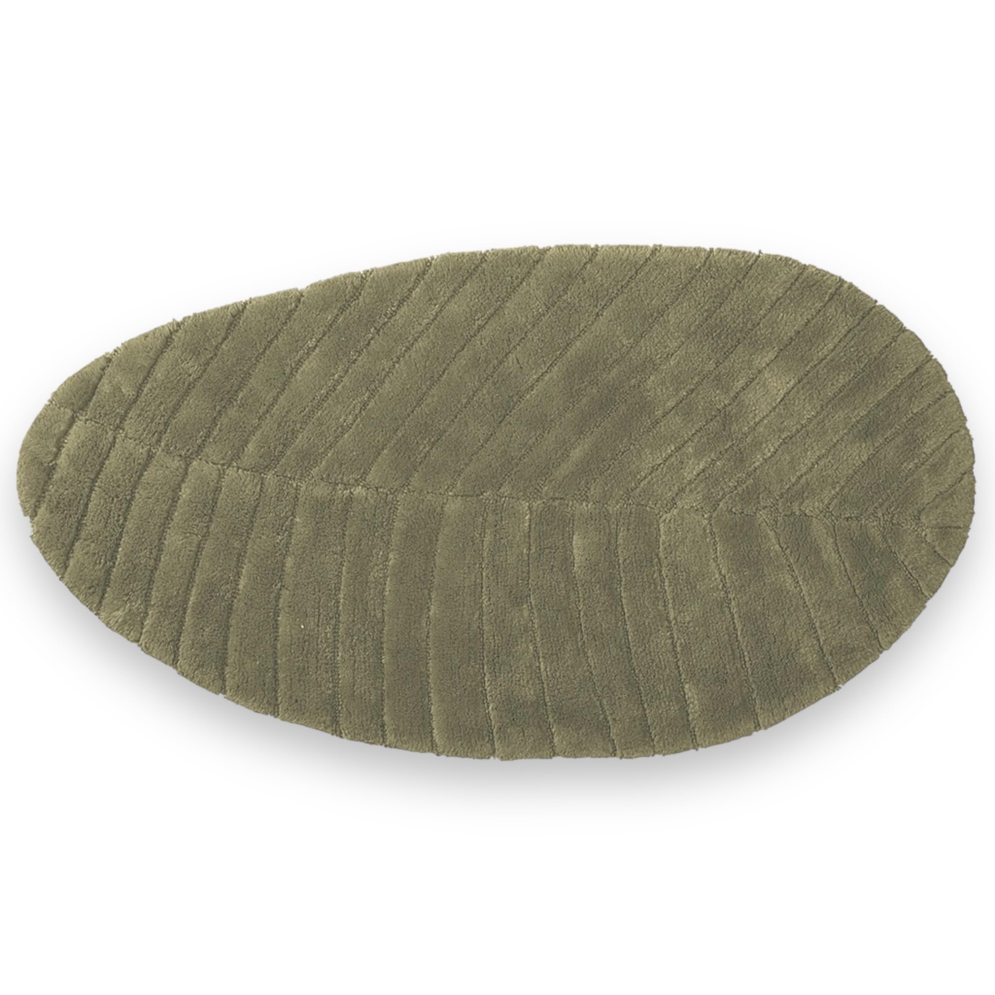 Tappeto da bagno scendi letto a pelo raso in cotone fondo antiscivolo Art. Foglia 60x110cm (Verde)