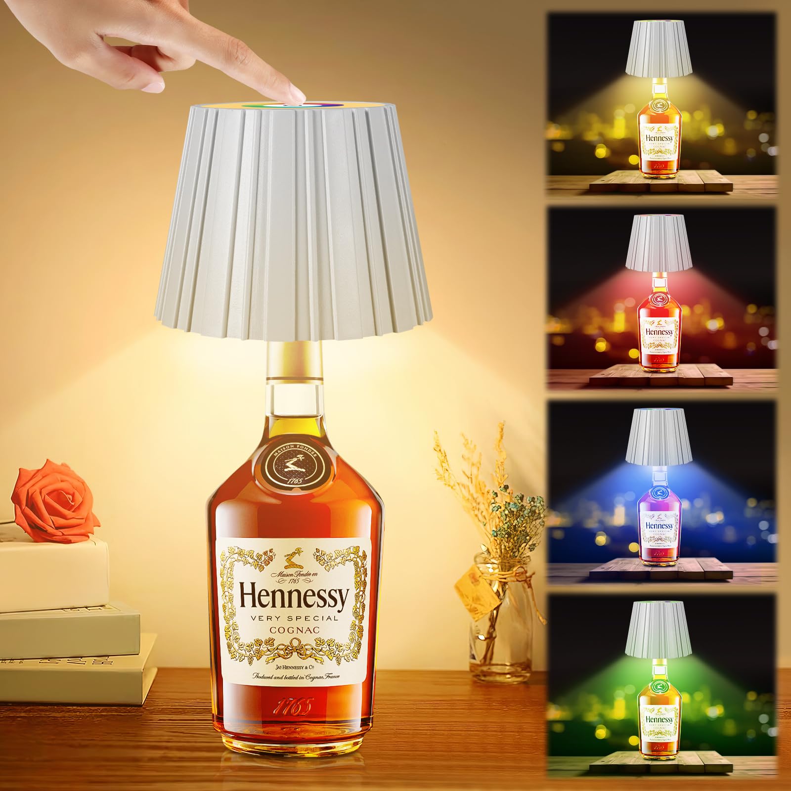 SUNJULY 2Pcs Lampes de Bouteille LED À Intensité Variable, Lampe de Table Tactile Sans Fil, Étanche IP54, Rechargeable 16 Couleurs RGB, Lampe Dambiance Avec 5200 mAh Pour Restaurant Bar SUNJULY 2Pcs Lampes de Bouteille LED À Intensité Variable, Lampe de Table Tactile Sans Fil, Étanche IP54, Rechargeable 16 Couleurs RGB, Lampe Dambiance Avec 5200 mAh Pour Restaurant Bar