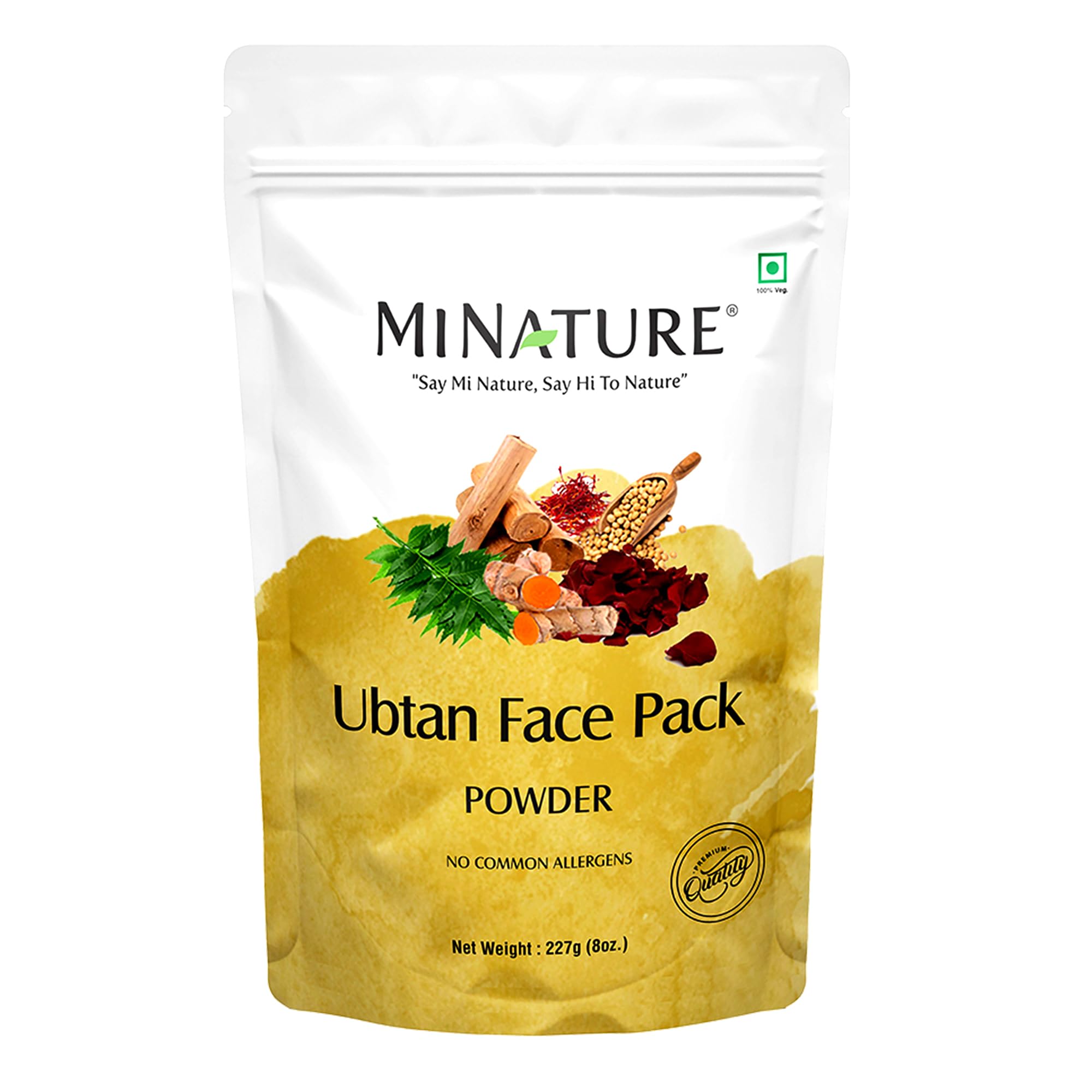 minature Ubtan Powder| 227g (8oz), Turmeric, Barley, Chickpeas, Neem, Sandalwood, Mograflower, Saffron & Rose Petal |Traditional DIY Pack | From India