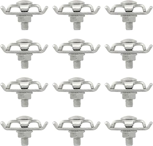 TAODAN - Clip de unión para pared, 12 unidades, S, zinc, chapado en zinc, conectores de clip de unión de pared con tornillos, clip de conectores de