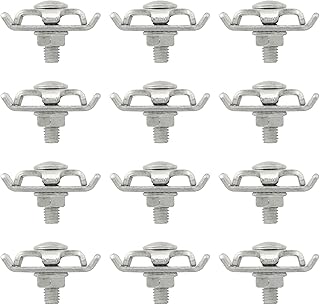 Gridwall Joining Clip TAODAN 12PCS S Zinc Plated Grid Wall Joining Clip Connectors with Screws, Display Mesh Panel Connectors Clip,Grid Wall Clamp