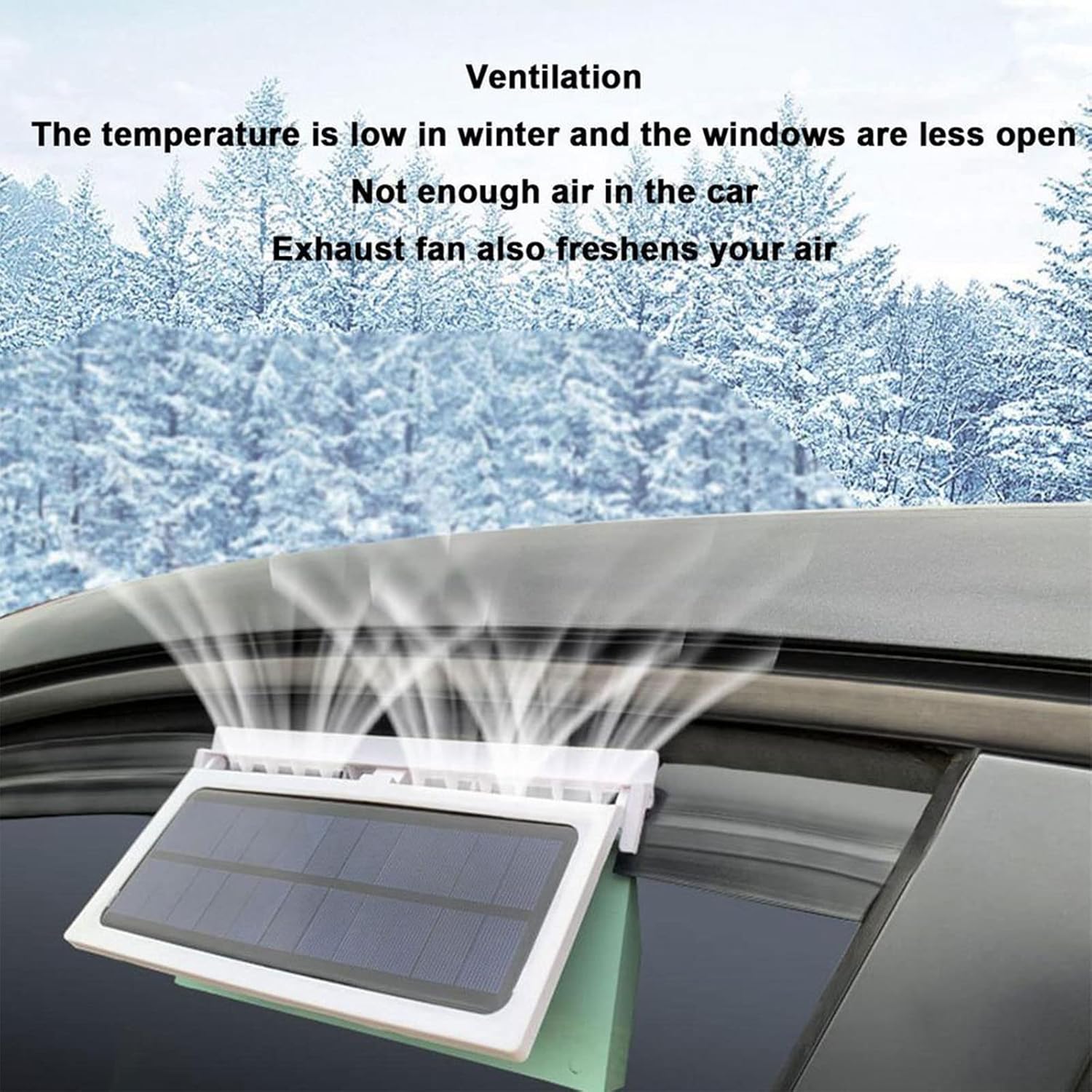 Solar Powered Fan Window Exhaust Fan Air Circulation Cooler Car Inside Cooling Radiator Ventilator