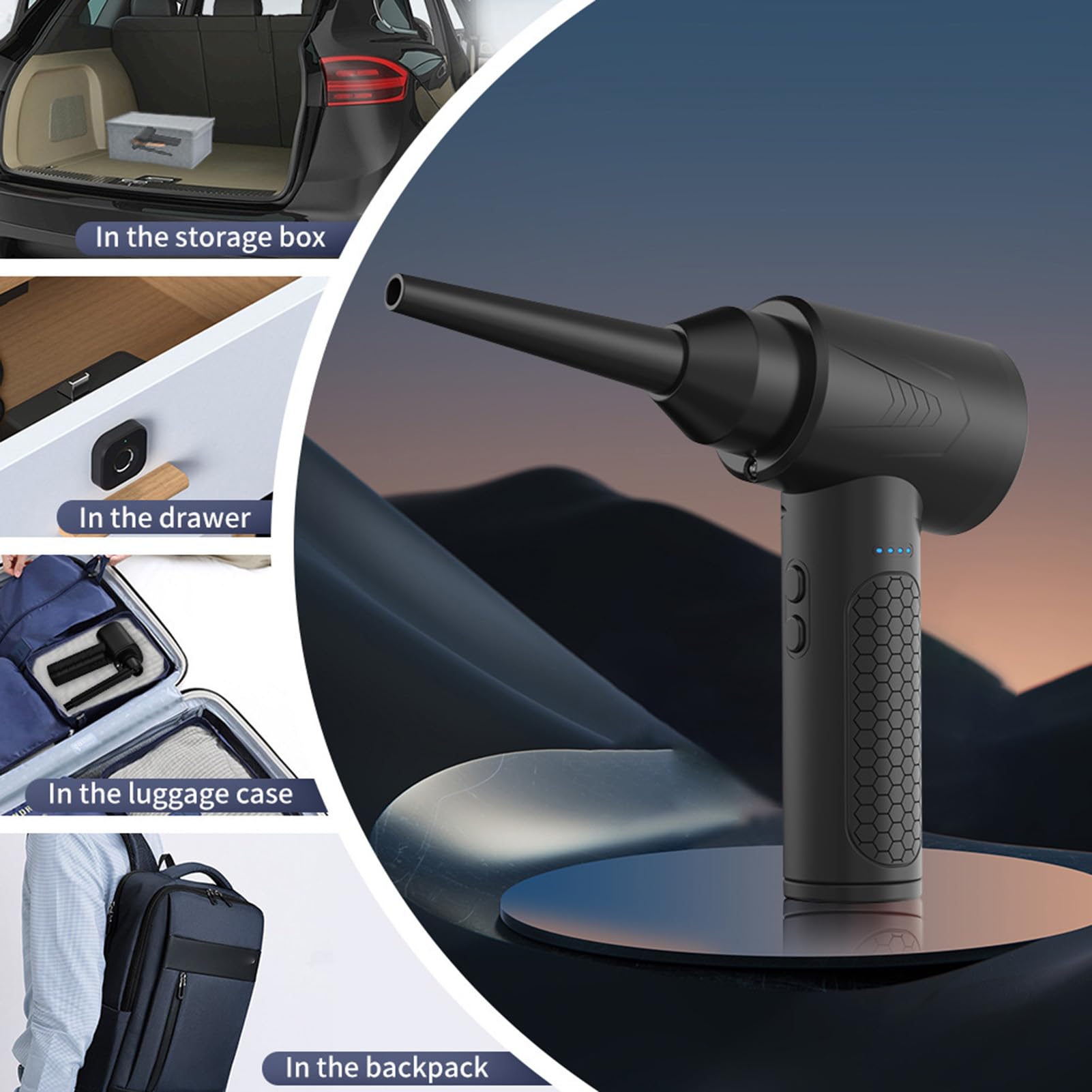 Aspirapolvere Wireless Efficiente Rimozione Polvere Elettrica per Tastiera Computer di Casa Nera (AD35)