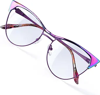 Blue Blockers Glasses for Women, Bluelight Glasses with Cat Eye Frame for Style, Comfort, Eye Strain Relief