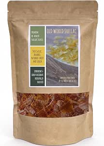 De-Waxed Orange Shellac Flakes 1 lb. (16 oz.)