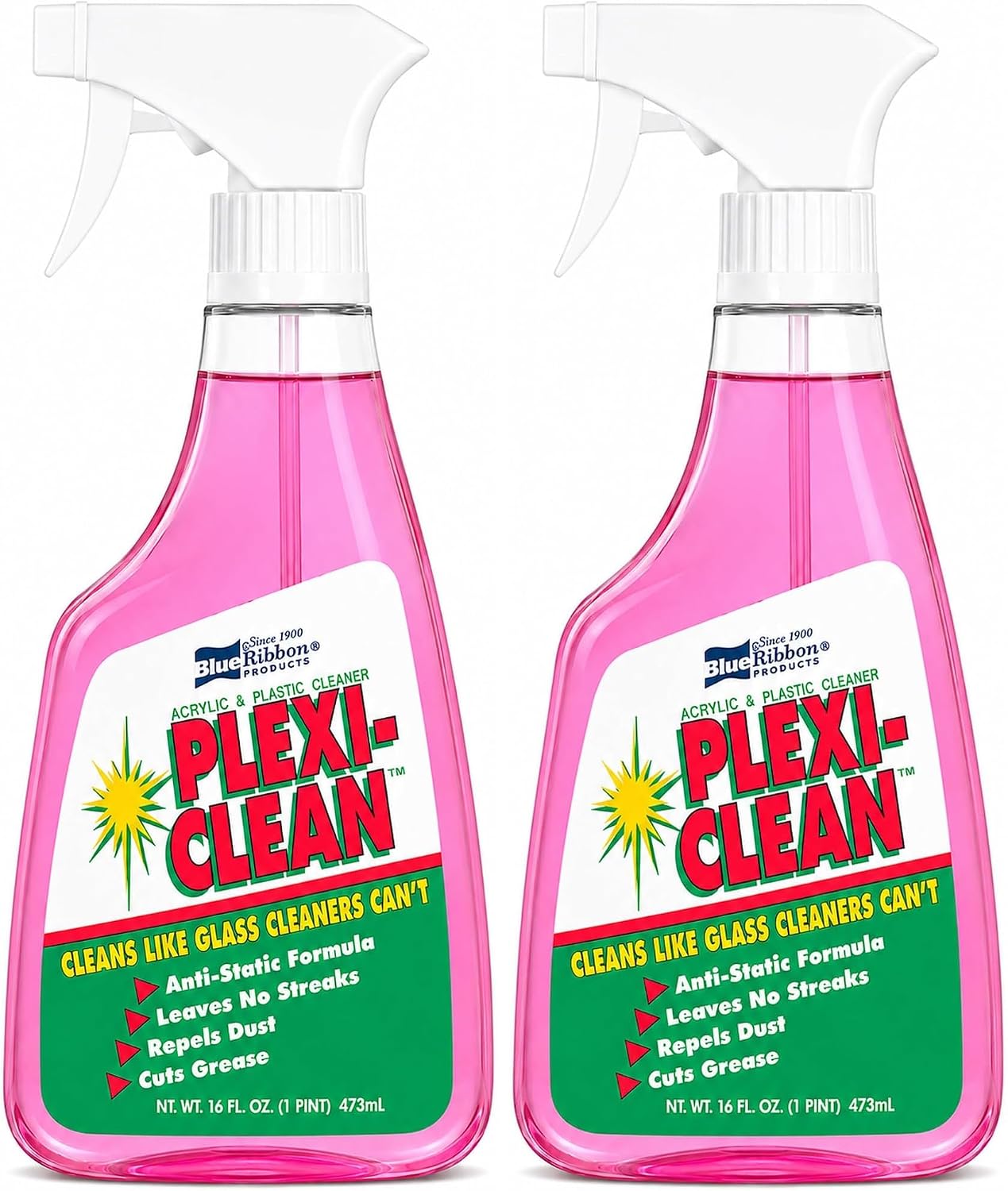 Blue Ribbon Plexi-Clean Acrylic and Plastic Cleaner, 16 fl. oz. (Pack of 2)
