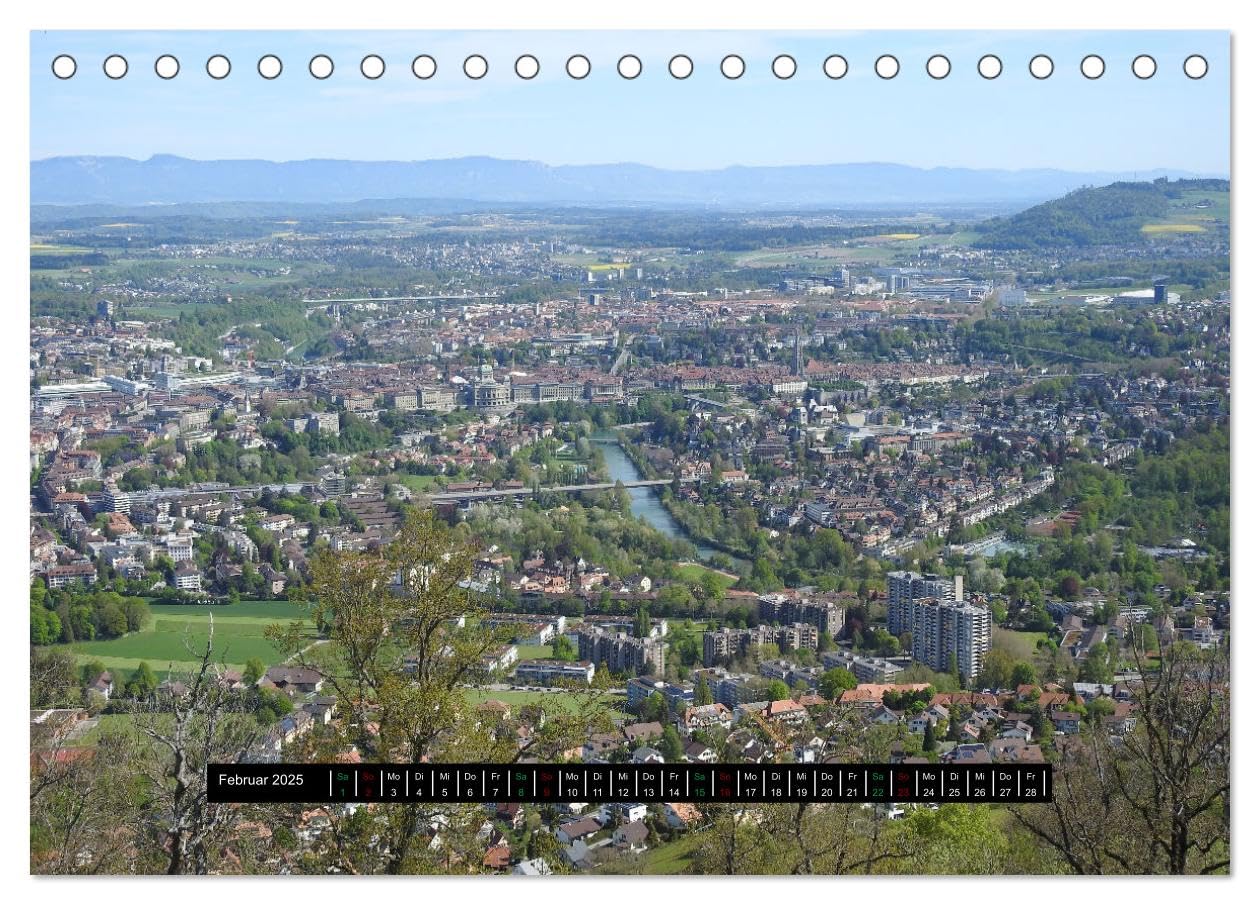 Wandern - Spaziergänge für die Seele Hausberg Gurten/ Bern (Tischkalender 2025 DIN A5 quer), CALVENDO Monatskalender: Raus aus der Stadt, ab ins Grüne (CALVENDO Natur)