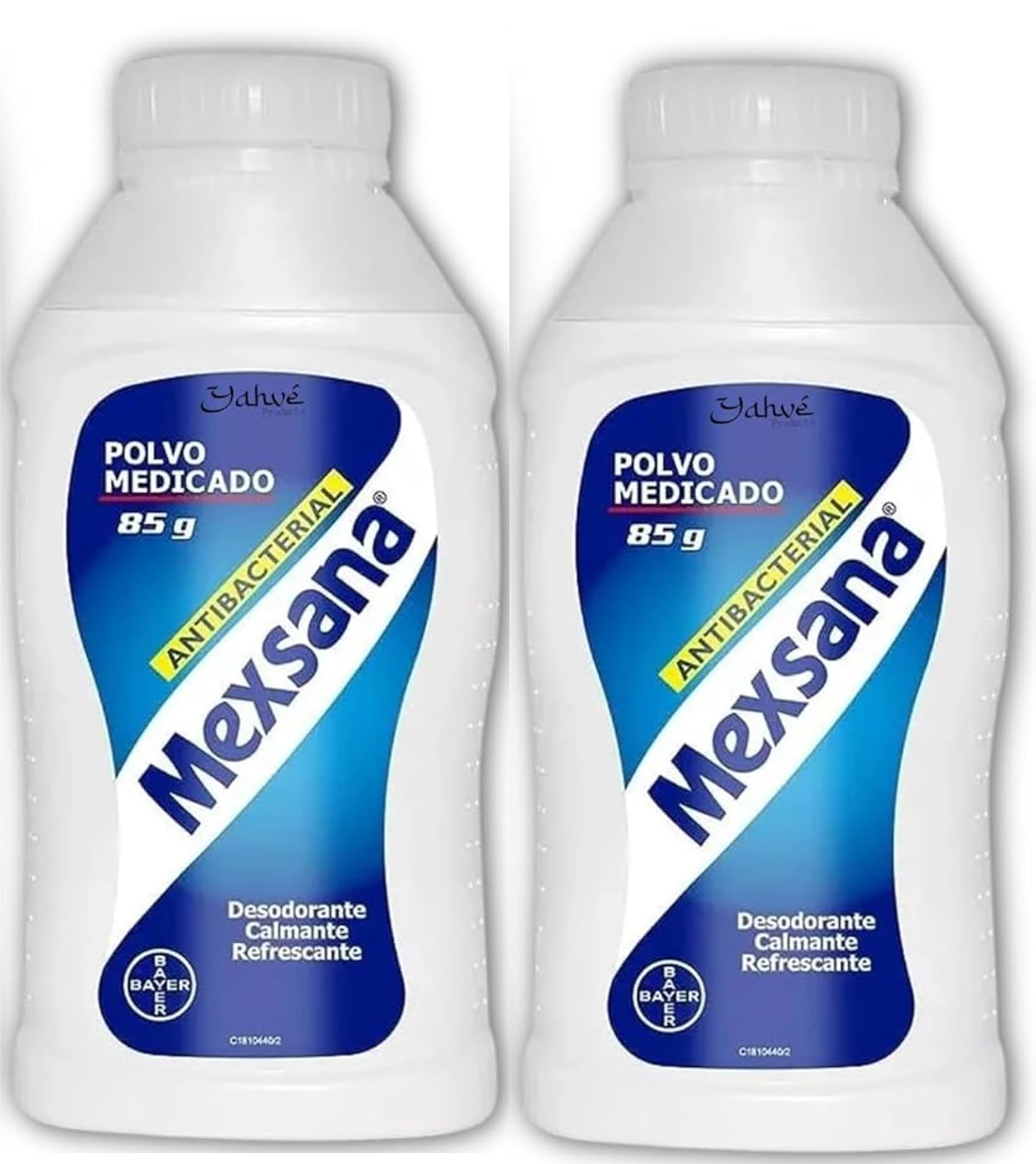 YAHVE - Mexsana Powder Pack of 2 (85g - 2.9 oz) - Traditional Relief for Feet, Sweat Absorption/Polvo Mexsana (85 g - 2.9 oz) Ayuda a Refrescar y Absorber Sudor