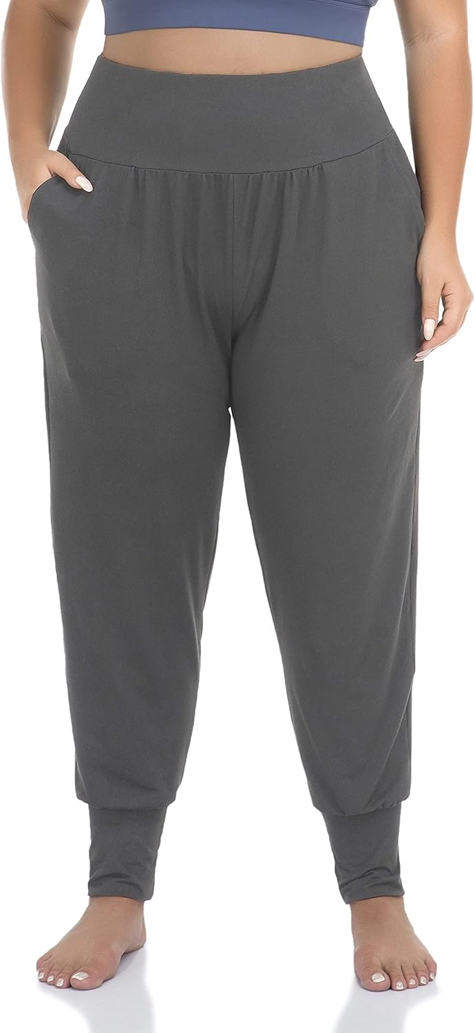 ZERDOCEAN Women's Plus Size Casual Yoga Joggers Comfy Loose Workout Lounge Pants with Pockets - Image 3