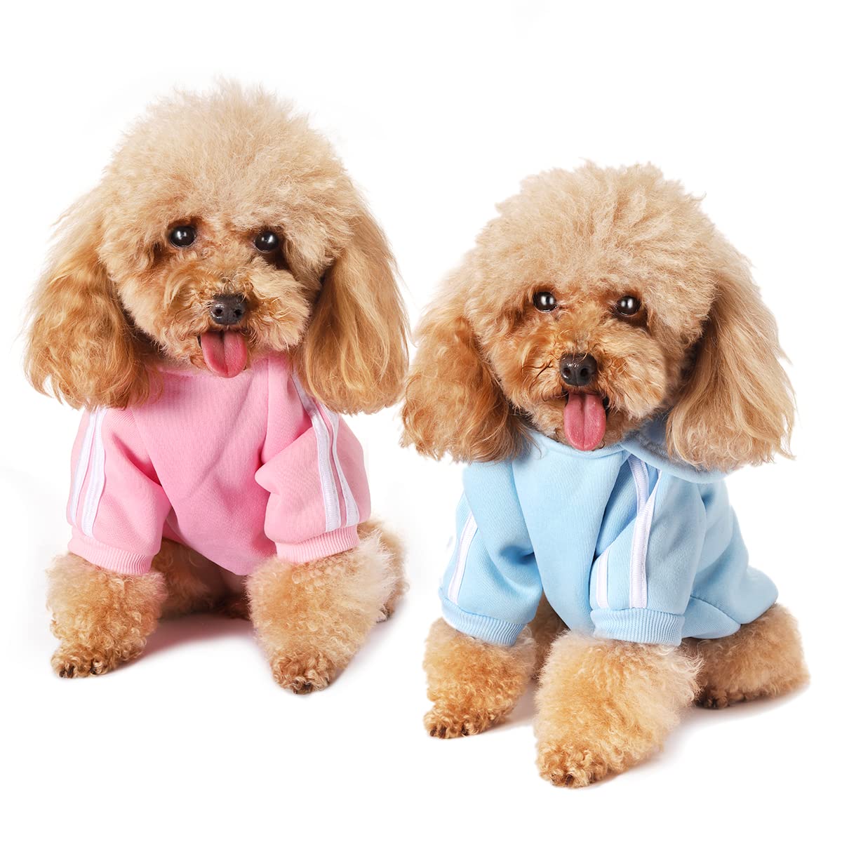 Dog Hoodie,Jersey Perros Sudadera ParaCachorros Perro Ropa,Sudadera para Chihuahua Cómodo Y Cálido Costume Pullover para Mascota Pequeño Perro Gato (XX-Large, Azul Claro/Rosa)