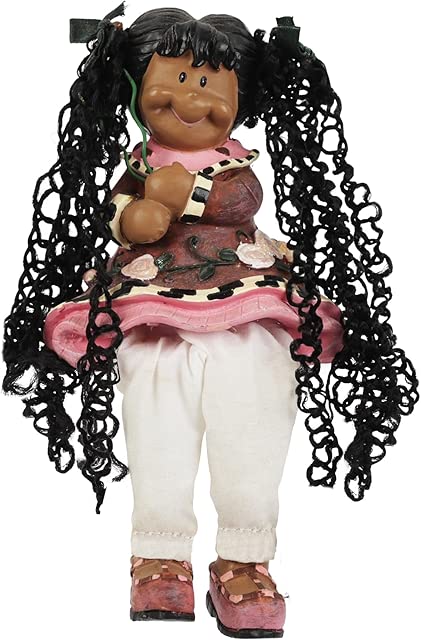 Novelty Shelf Sitters with Dangling Legs for Home Décor - Black Doll