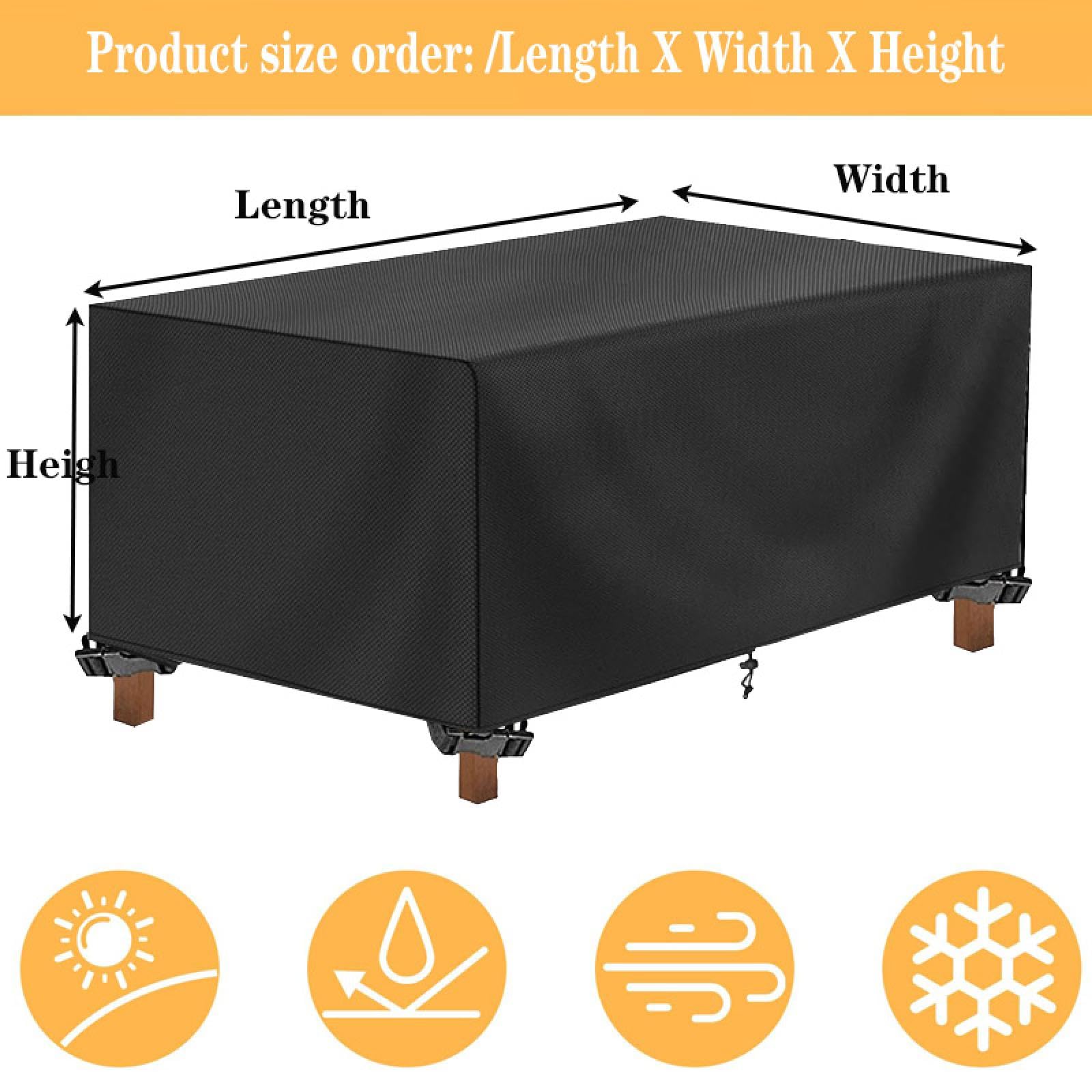 Housse Protection Table Jardin 270x270x90cm/LXlXH Bache Protection Table Exterieur,Tissu Oxford 600D Housse de Protection Imperméable Idéale pour Meubles Jardin et Les Tables à Manger Noir