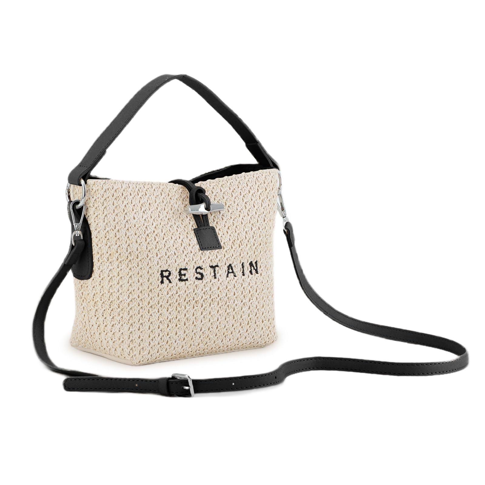 Jywmsc Bolsos Cruzados de Paja para Mujer, Bolsos y Bolsos de Paja de Verano, Bolso de Mano para Vacaciones