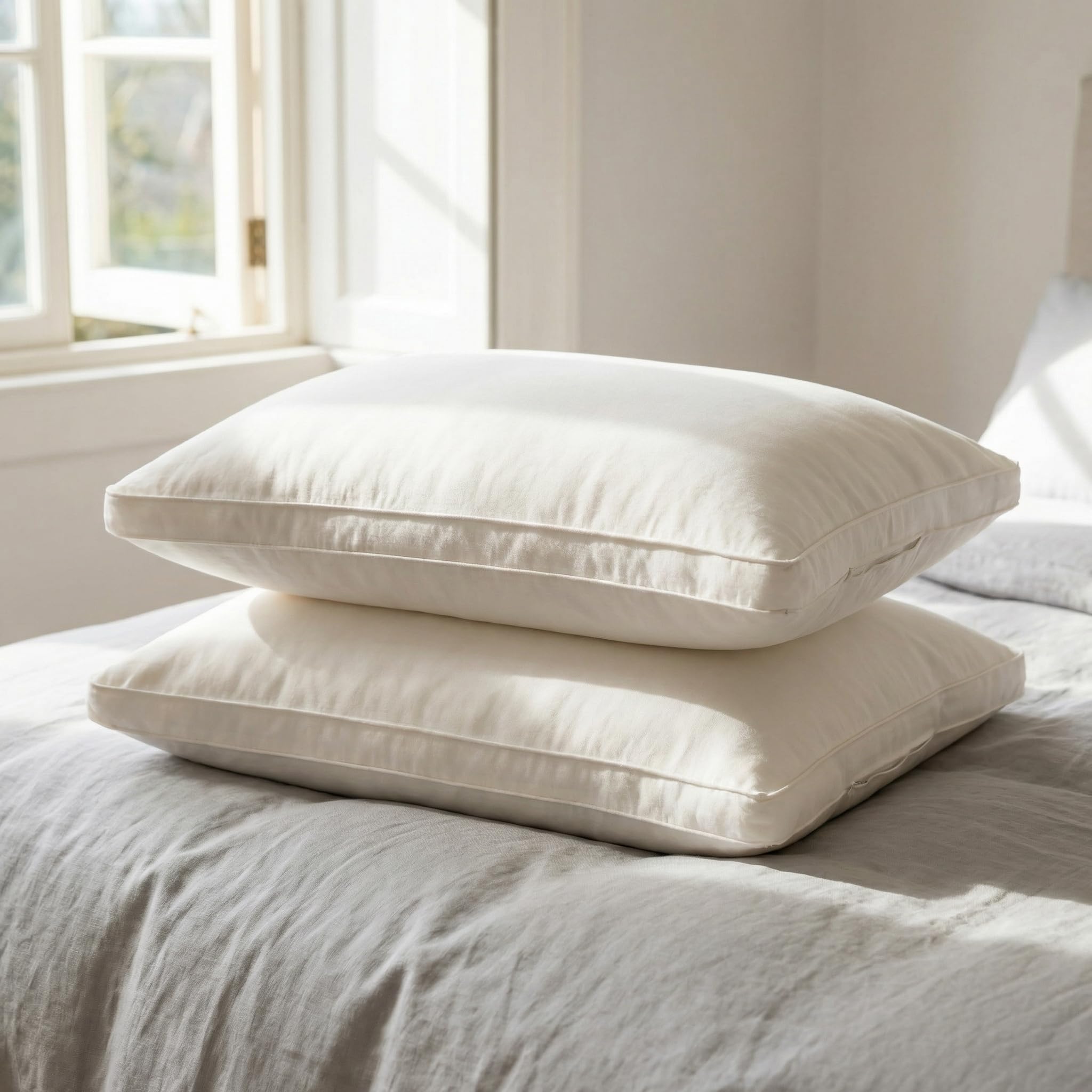 Jltree Pearl White Yooje Anti Snoring Pillow,Sleep Apnea Pillow,Orthopedic Cervical Support Pillow, Fluffy, Breathable, And Ergonomic,Suitable For Middle-Aged And Elderly People (1)
