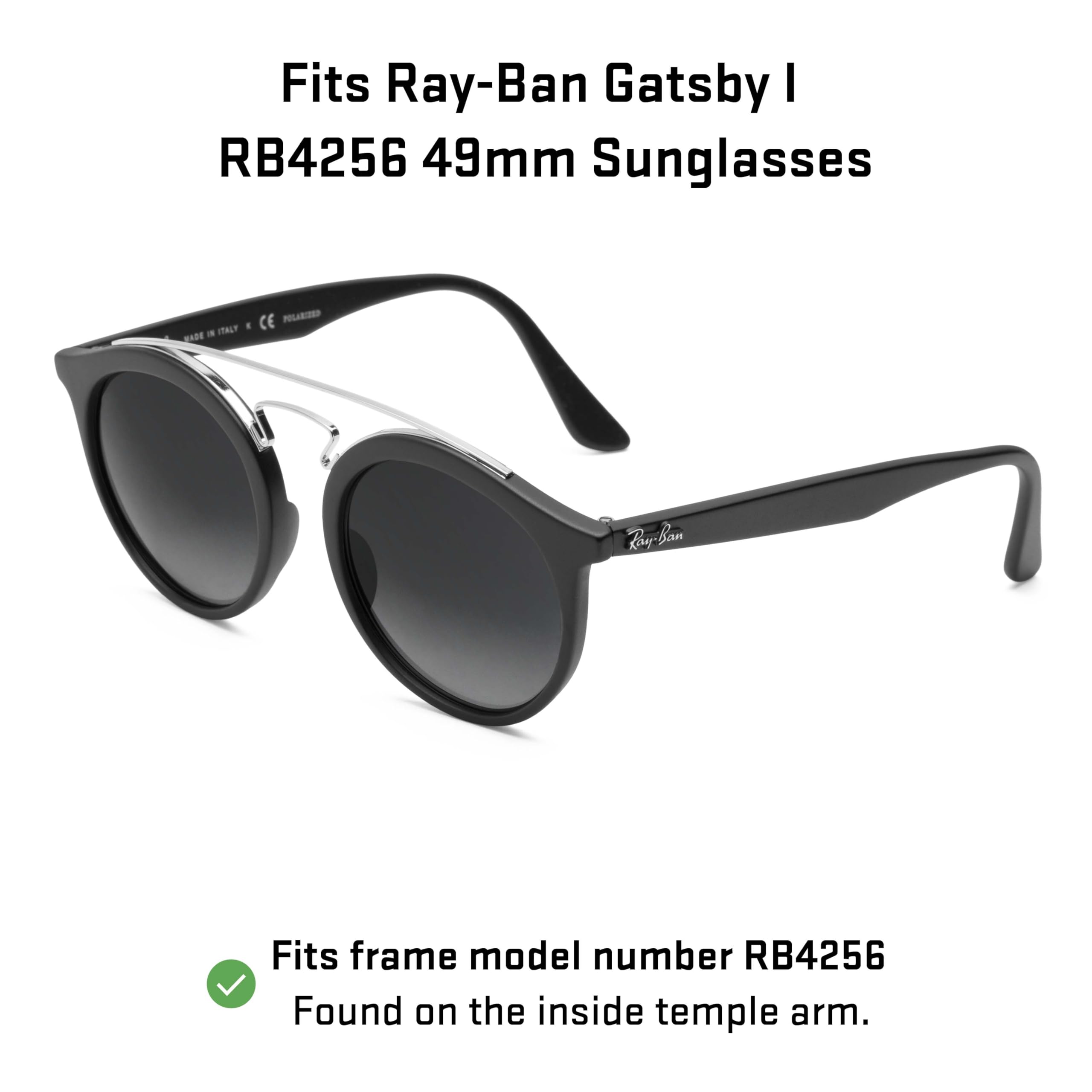 Revant Replacement Lenses Compatible With Ray-Ban Gatsby I RB4256 49mm, Polarized, Elite Ice Blue Mirrored