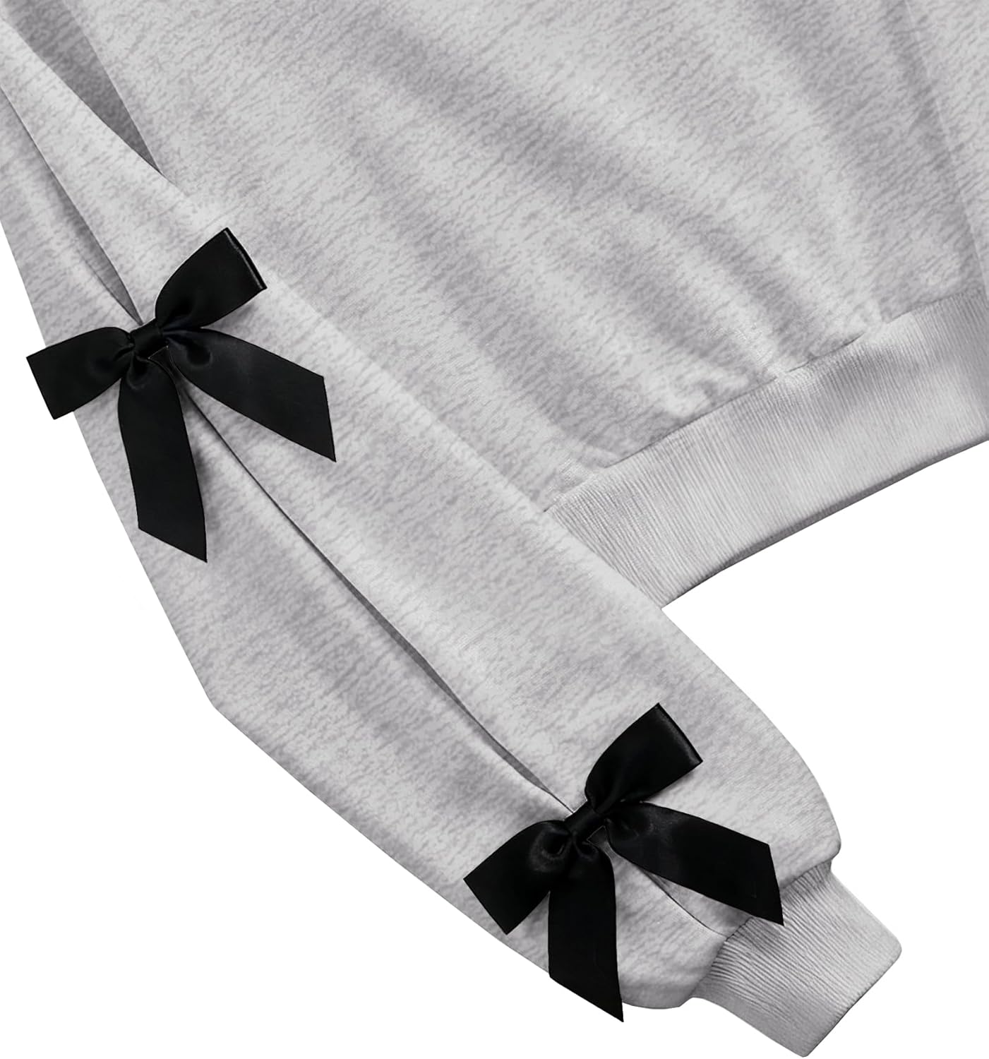 Girls Sweatshirt Cute Bow Tie Long Sleeve Crewneck Pullover Top Casual Fall Winter - Image 3