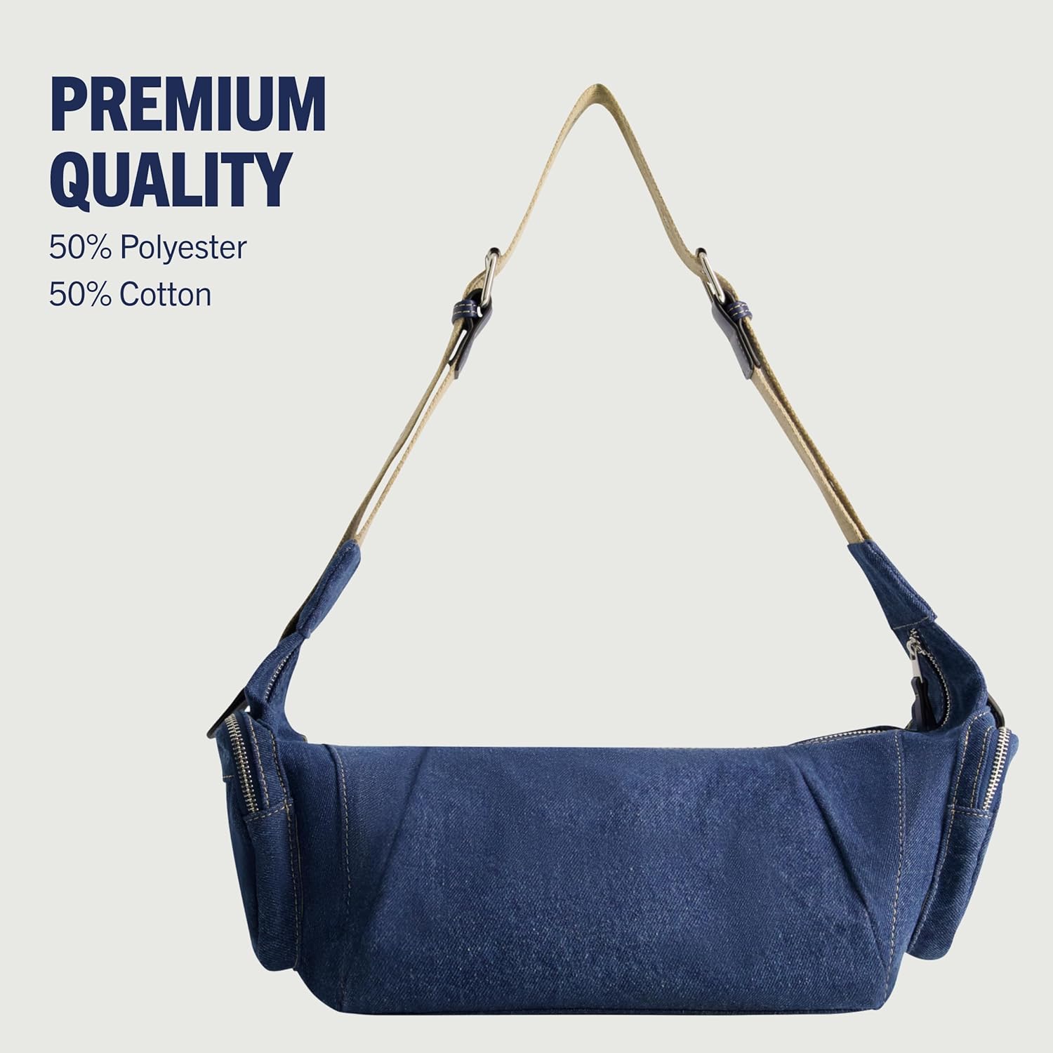 True Religion Women's Shoulder Bag Purse, Slouchy Hobo Handbag with Adjustable Strap and Horseshoe Logo