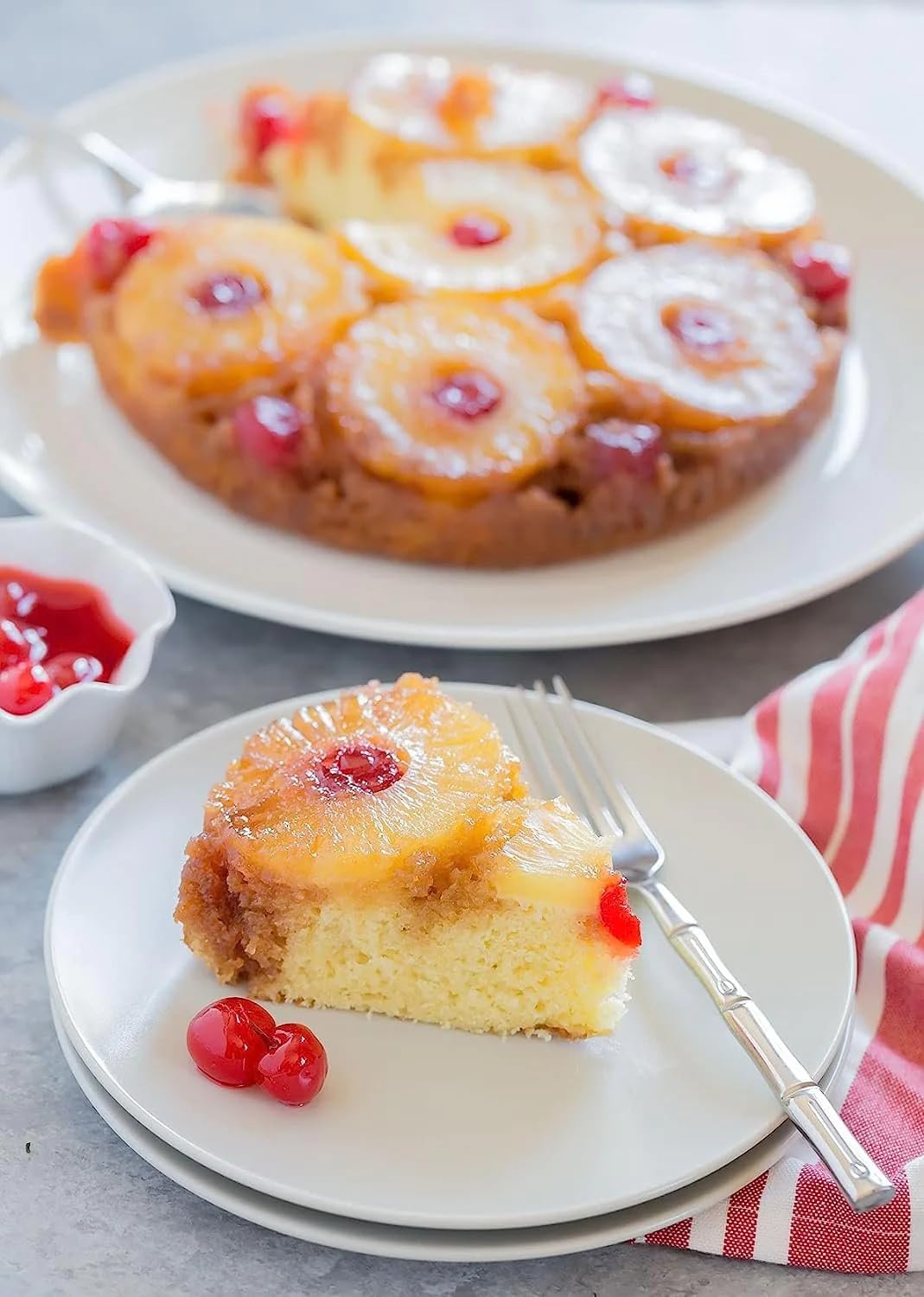 Andy Anand Pineapple Upside Down Cake - 10 inch, 2.6 lbs, Freshly Baked Caramelized Pineapple Topping, No Preservatives, Gourmet Dessert Gift for Birthdays & Celebrations