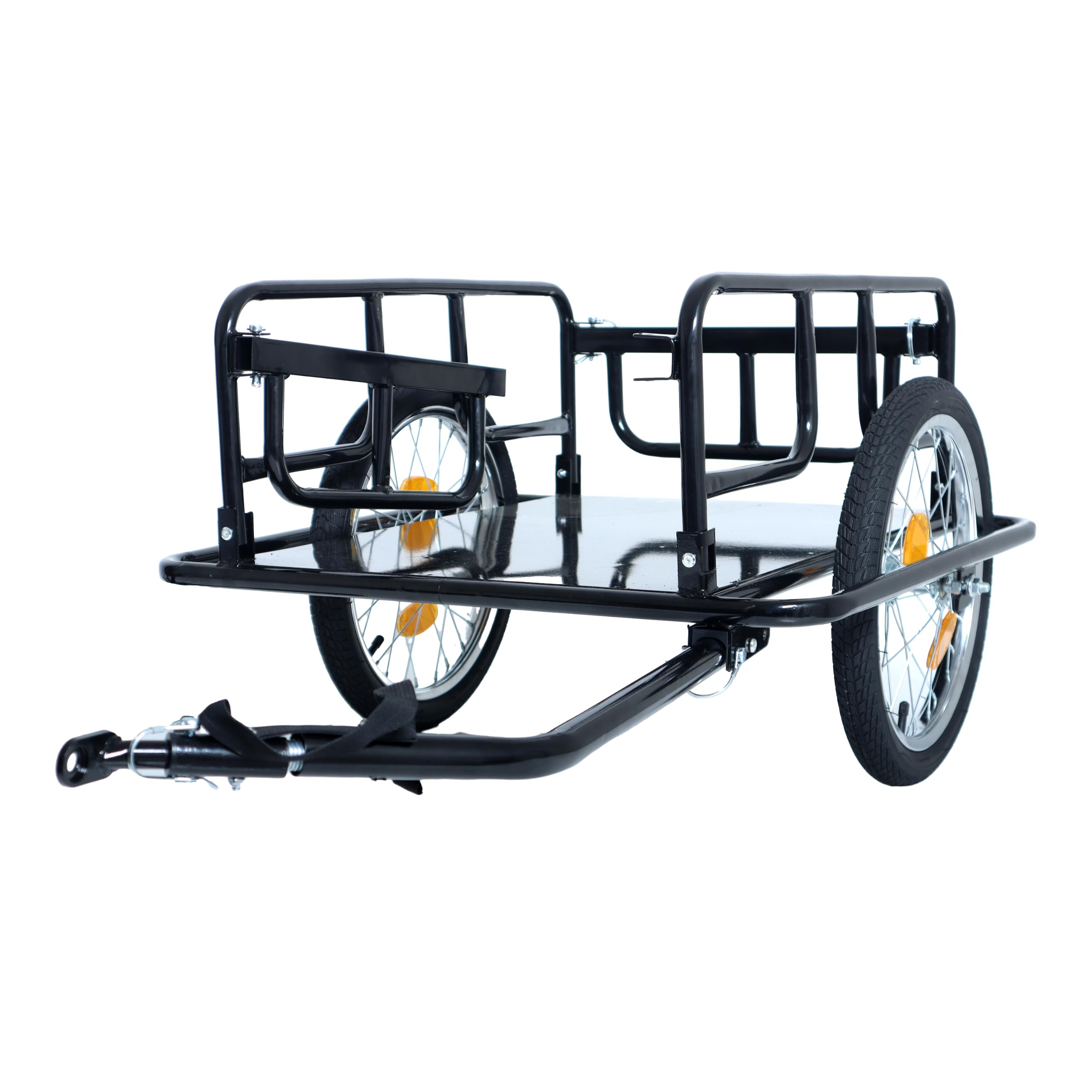Fahrrad Lastenanhänger – Robuster Anhänger mit 50 kg Tragkraft und Universalkupplung, Fahrradanhänger mit 16-Zoll-Rädern & Reflektoren für Einkäufe, Reisen und den Transport von Gegenständen
