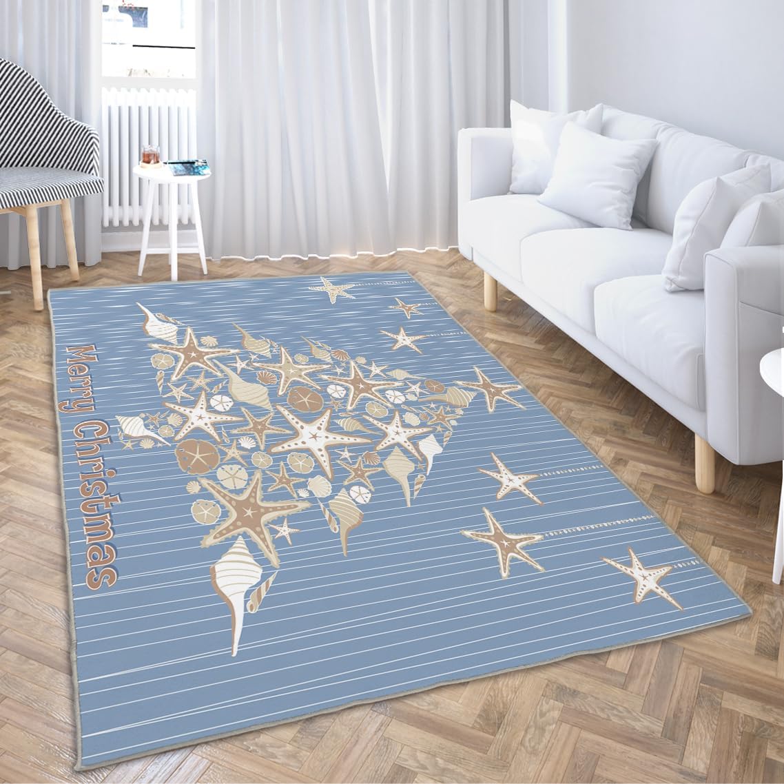 Ansouyi Colorful Non-Slip 5x7 ft Area Rugs, Washable Rug Carpet for Living Room, Rainbow Stripes Home Decor Rugs for Game Room Classroom Bedroom Dining Kindergarten Room