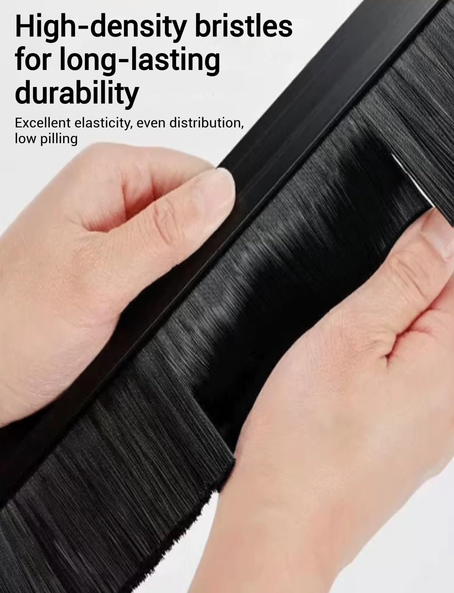 Spazzola a strisce in lega di alluminio nera - Strumento industriale for sigillare armadi e porte (100 cm) - Facile da installare(Size(F),5cm)