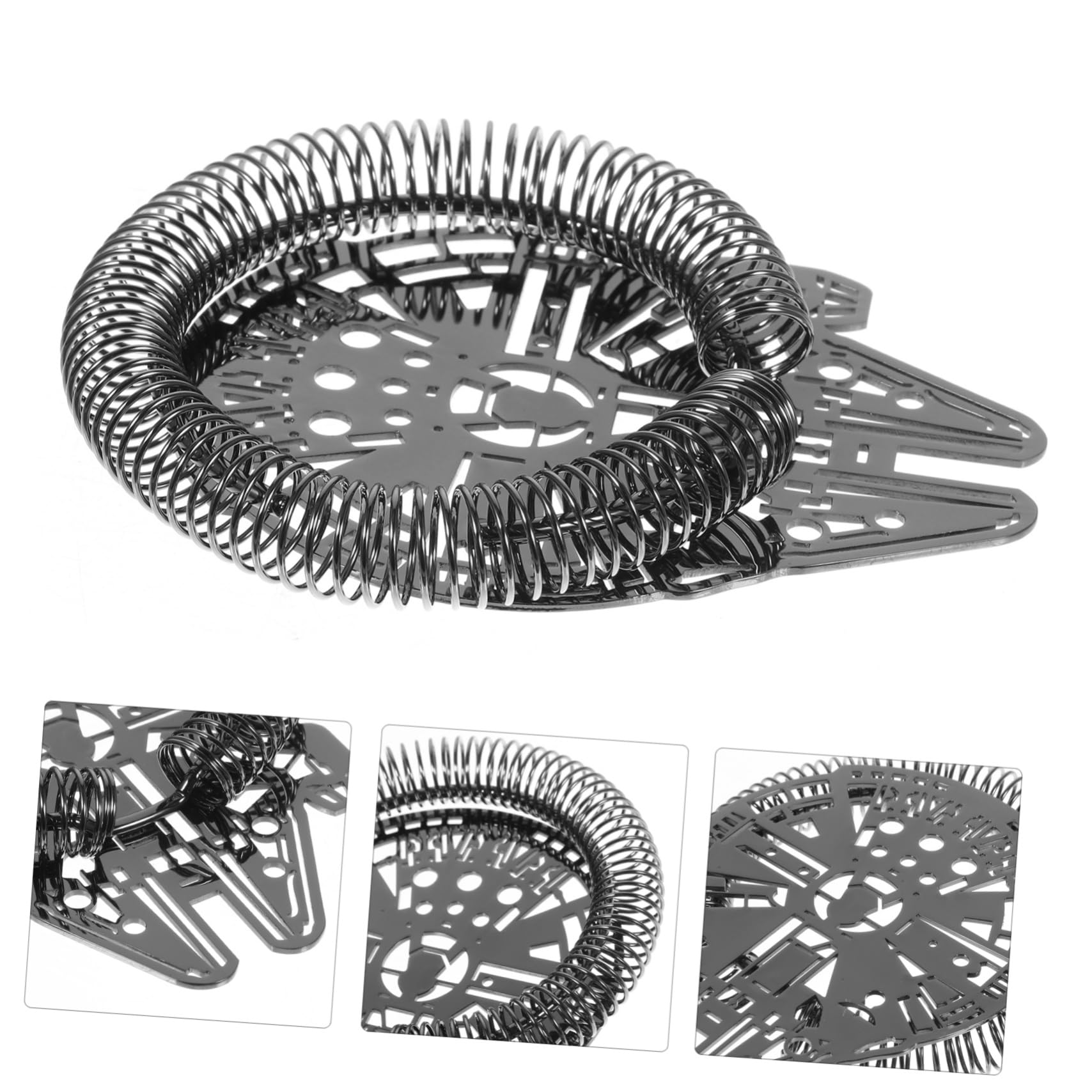 Cabilock Cocktail Strainer Heavy Duty Ice Filter for Shakers and Mixing Glasses Ergonomic Design for Comfortable Use for Bartending and Home Mixology