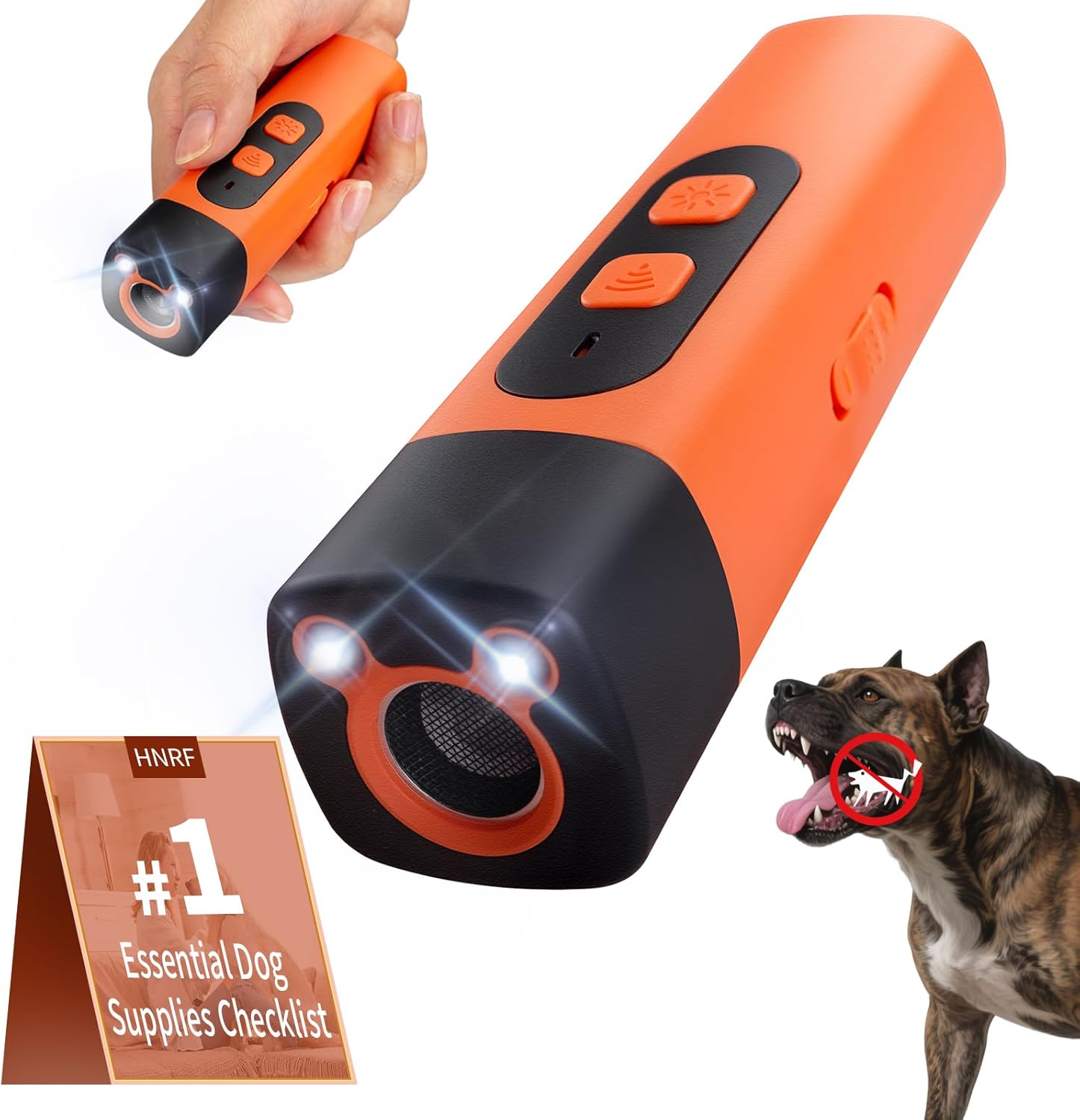 Dog Barking Deterrent Devices, Ultrasonic Anti Barking Device for Dogs, 50FT Range Dog Bark Control, Portable Safe & Humane Stop Dog Barking, Indoor Outdoor Dog Training & Behavior Aids