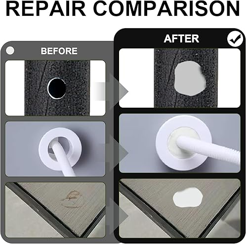 Miniatura 6 de Masilla epoxi - 16 oz de relleno epoxi blanco para madera, kit de masilla estructural teñible de 2 partes, para reparación de pisos de madera y