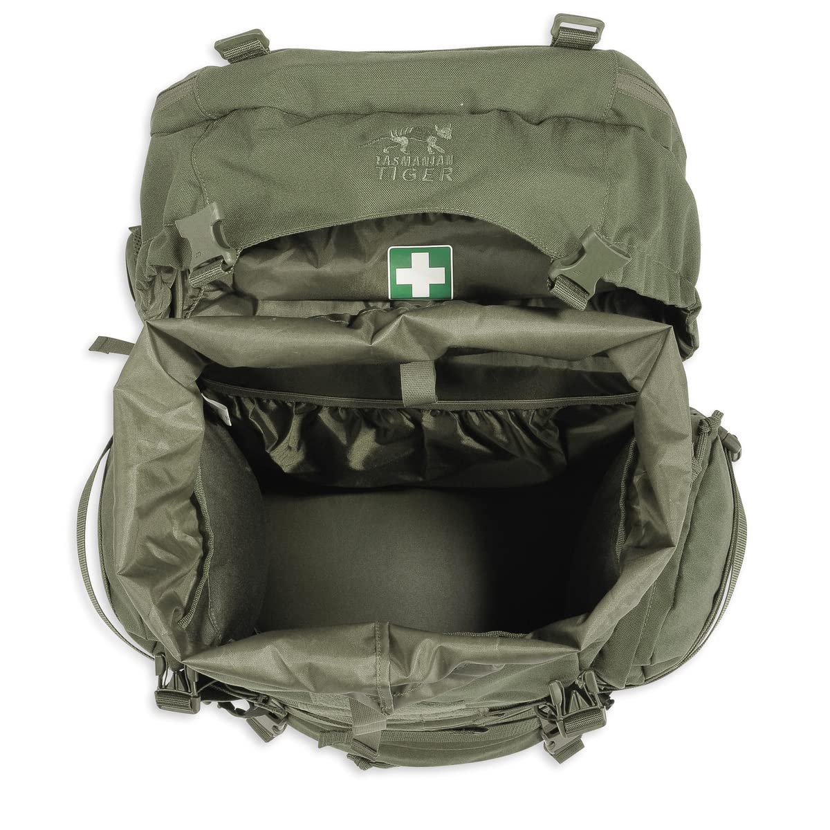 Tasmanian Tiger TT Raid Pack MKIII 52 Liter Militär Outdoor Rucksack mit abnehmbarem Hüftgurt, Molle System kompatibel und Trinksystem-Vorbereitung