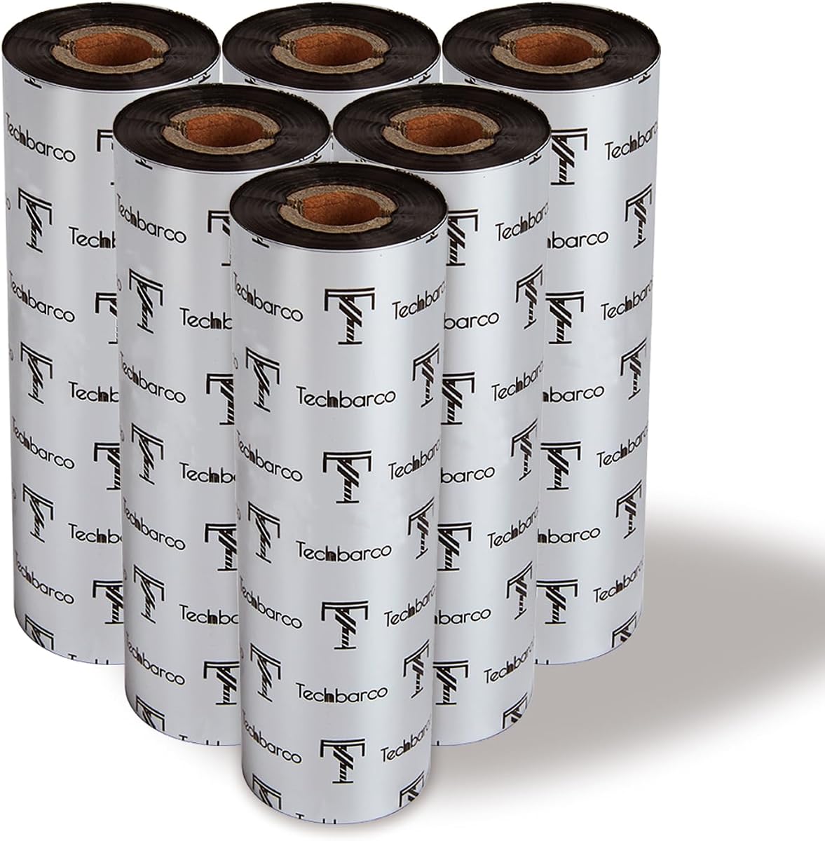 10 Rollos de Cintas de Transferencia Térmica de Escritorio de 4,33" x 244' - Cera Mejorada | 110mm x 74m, Núcleo de 0,5", para Impresora de Escritorio Zebra