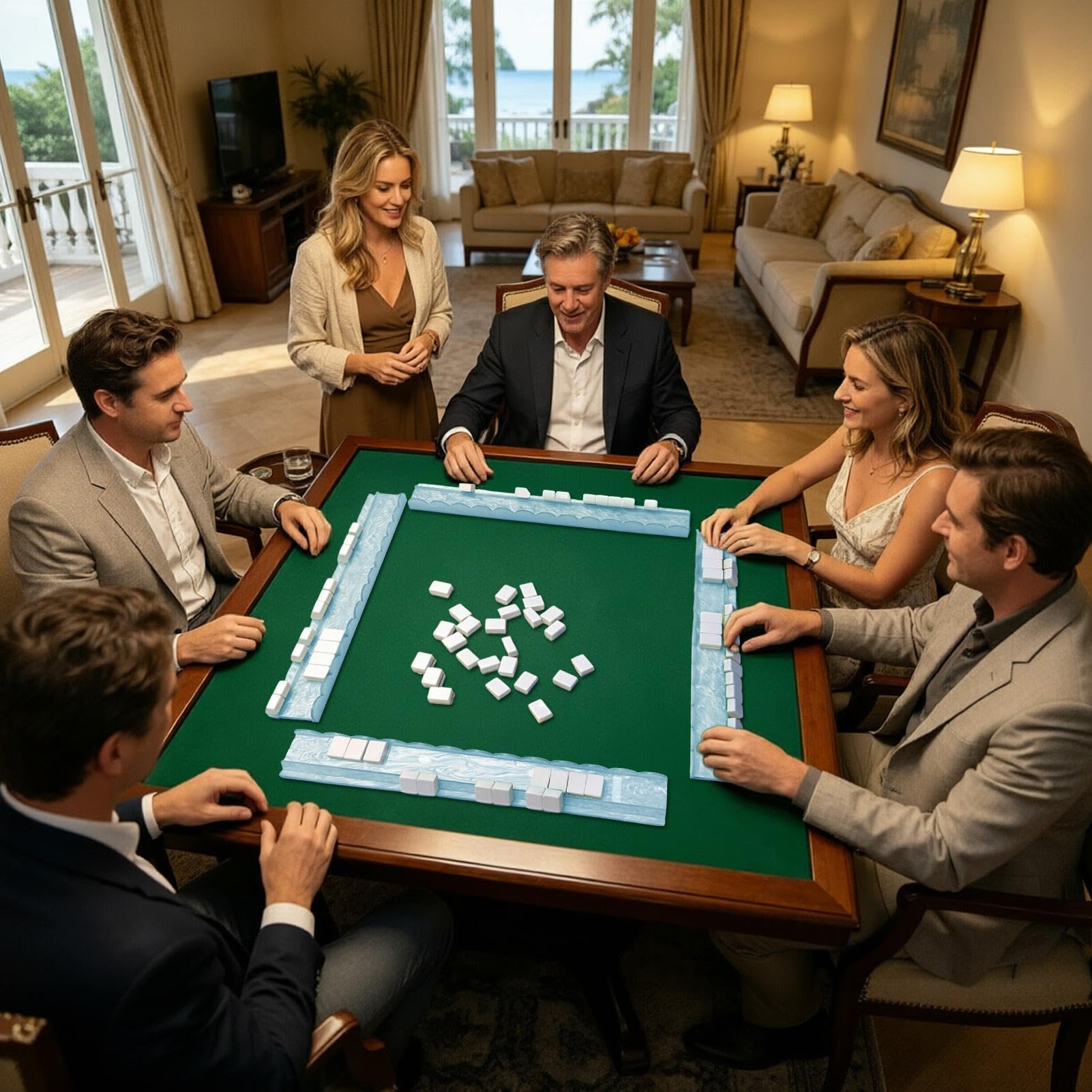 Stojaki Mahjong Z Popychaczami Magnetycznymi 4 sztuki akcesoriów do | Magnetyczne Popychacze dla kobiet mężczyzn początkujących kolekcjonerów na domowe wieczory gier i