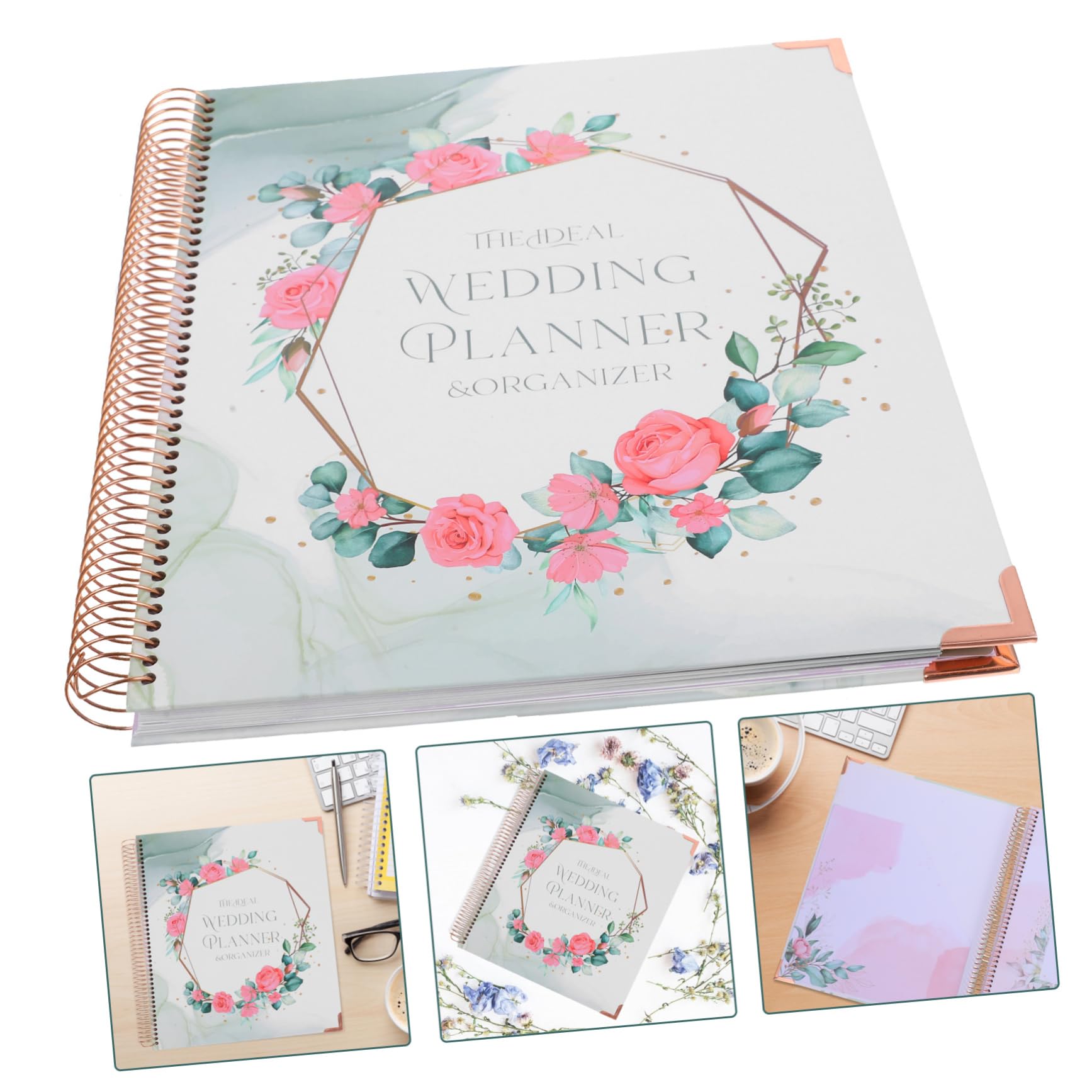 Sewroro Hochzeitsplaner Buch für Verlobte Paare Planungsbuch aus Papier mit Verlobungsbereich Notizbuch für Hochzeit und Antrag