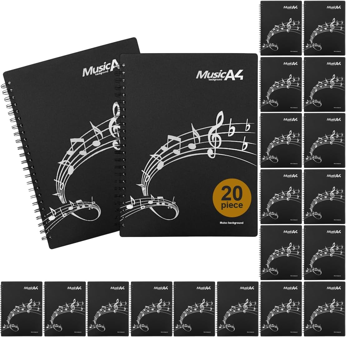 shikaman Music Folder, 20 Pack Bulk Binder Organizer, Sheet Music Storage (20 Pack)