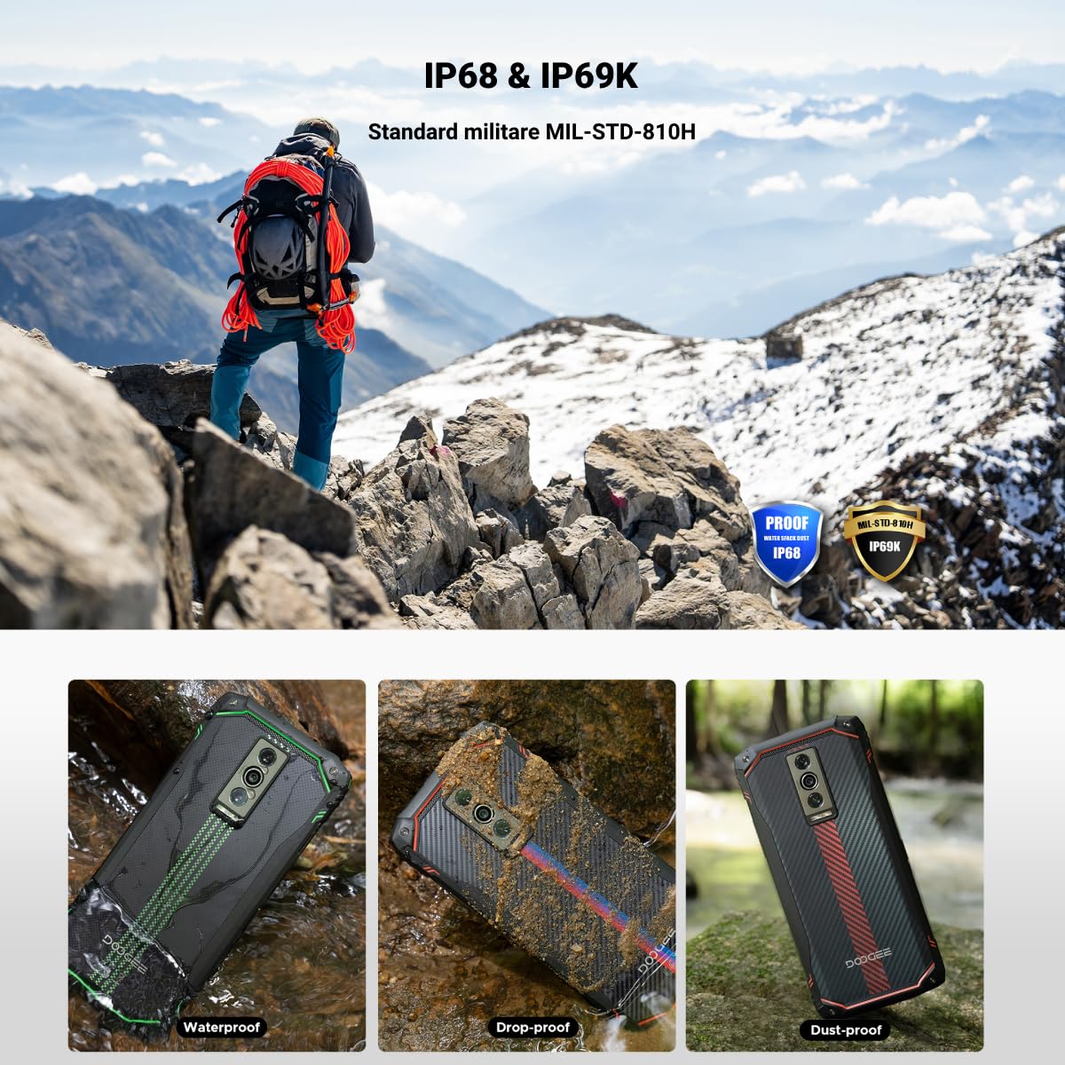 DOOGEE Blade 10 Energy Smartphone Indistruttibile Android 15 24GB 6150mAh - Dettaglio