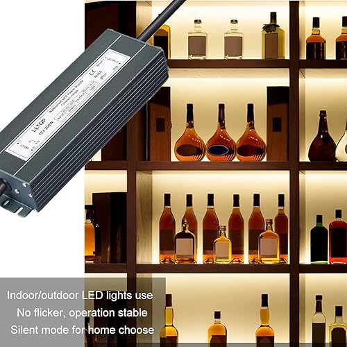 Miniatura 5 de Transformador de bajo voltaje 200 vatios impermeable IP67 Fuente de alimentación 90-130V AC a 12V DC 16.7A Convertidor de controlador LED Adaptador