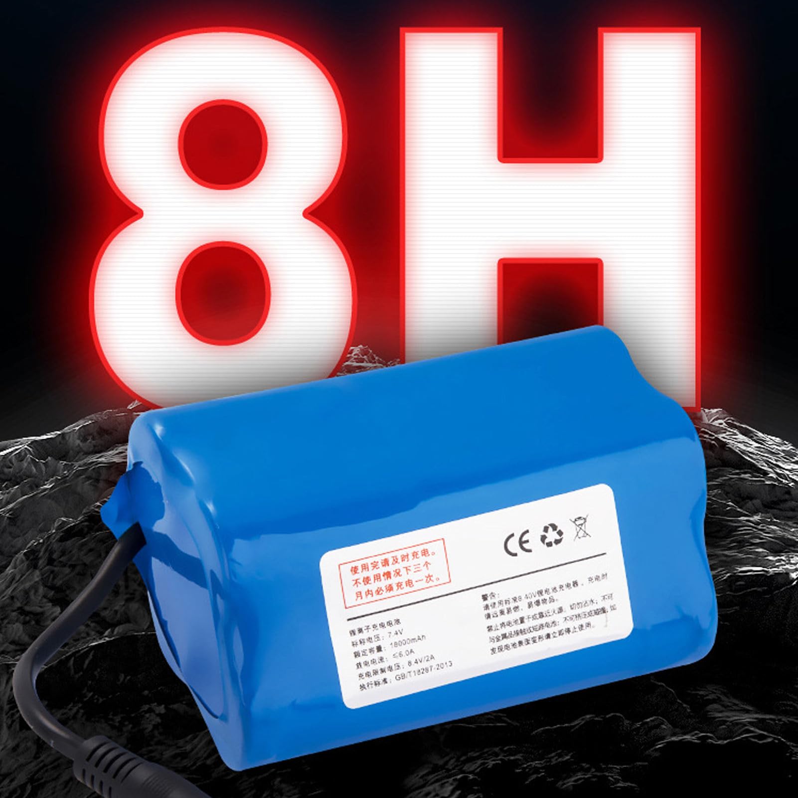 RC - Batería de barco de anidación de 7.4 V 18000 mAh, batería de cebo de pesca, batería de lancha rápida de alta velocidad