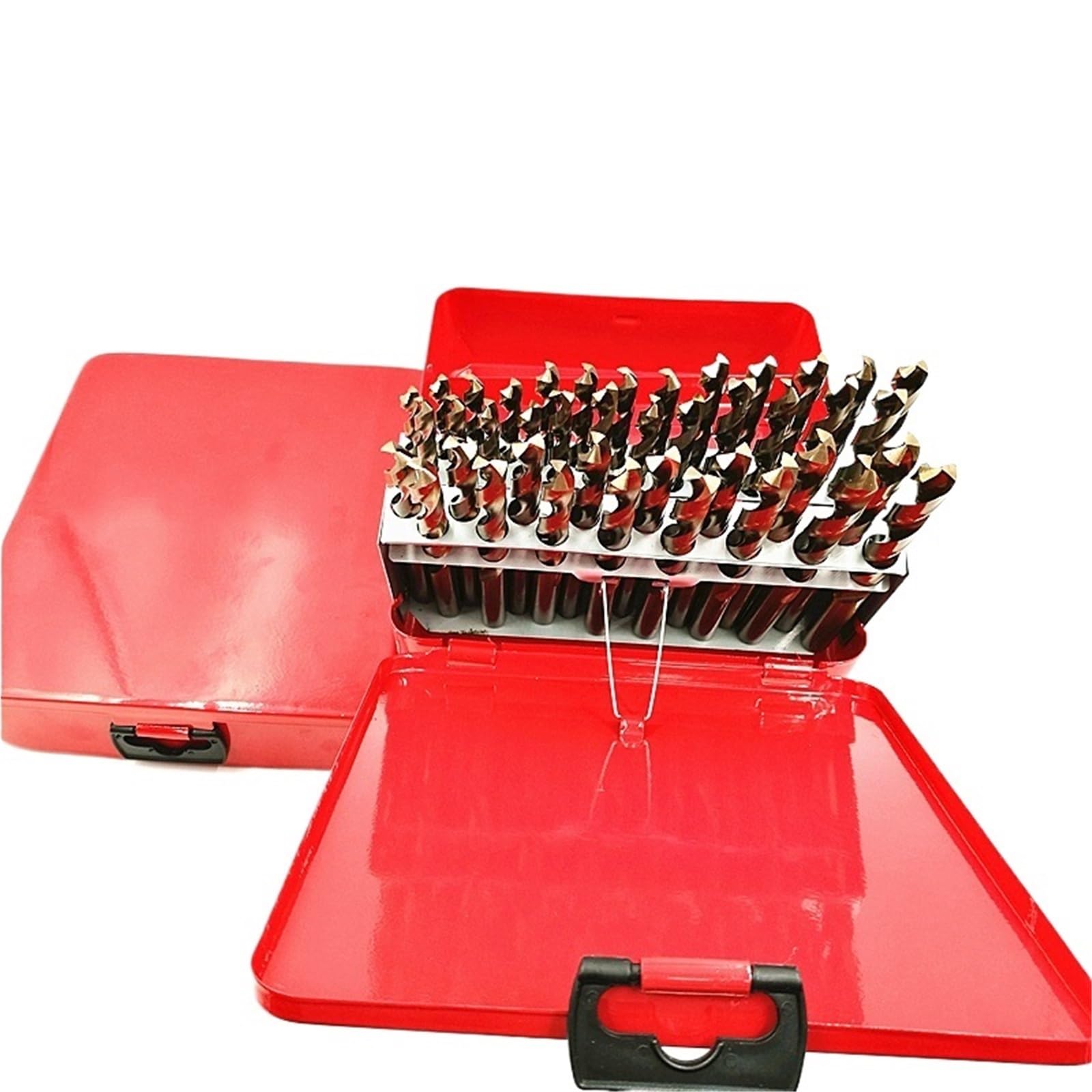 Juego de brocas para taladro rotativo Juego de brocas cobalto M35 41/51 piezas, HSS-Co, longitud estándar, con estuche metálico for taladrar acero inoxidable, madera y metal(41Pcs 6-10mm)