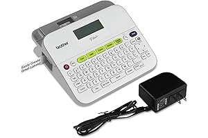 Brother PTD400AD Versitile Label Maker with AC Adapter Featuring Brother P-Touch Label Tape, 18mm