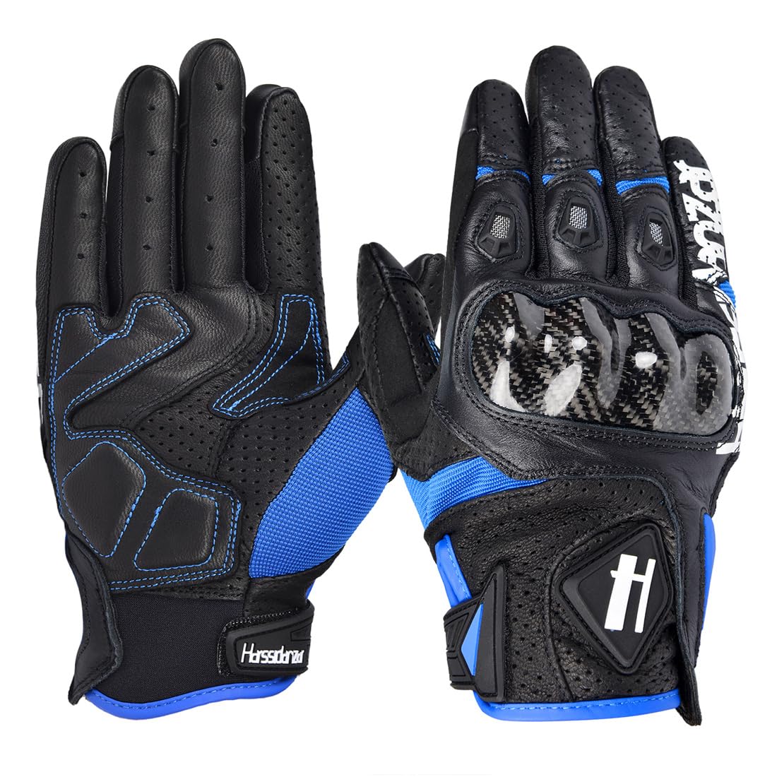 Gants Moto Homme Harssidanzar En Cuir Perforé - Conduite été, Réglables Au Poignet - Modèle CM001EU