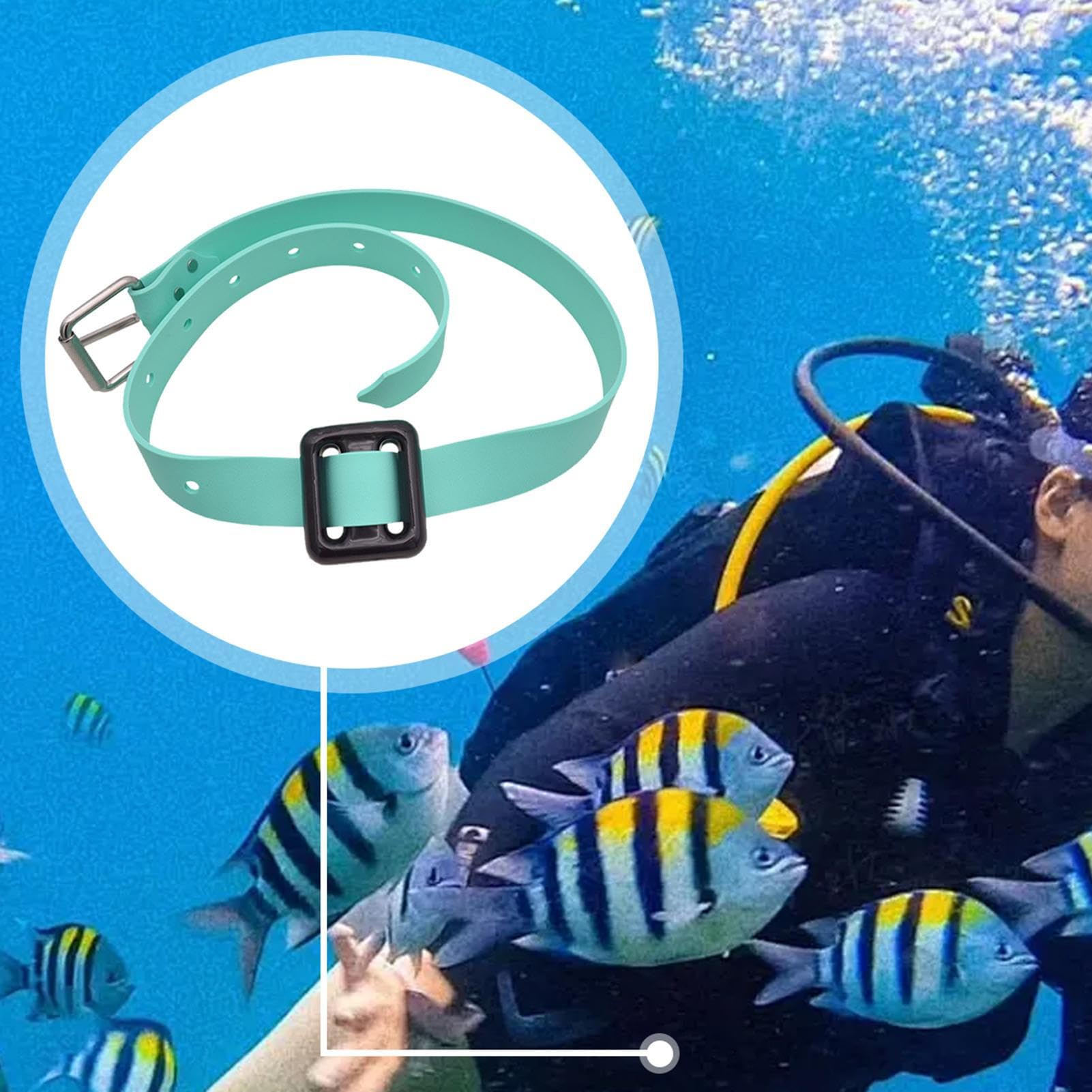 Ceinture lestée pour plongeur - Bande en silicone pour équipement de plongée - Ceinture de poids réglable - Accessoire antidérapant - Sangle pour équipement de plongée libre en silicone - Pour