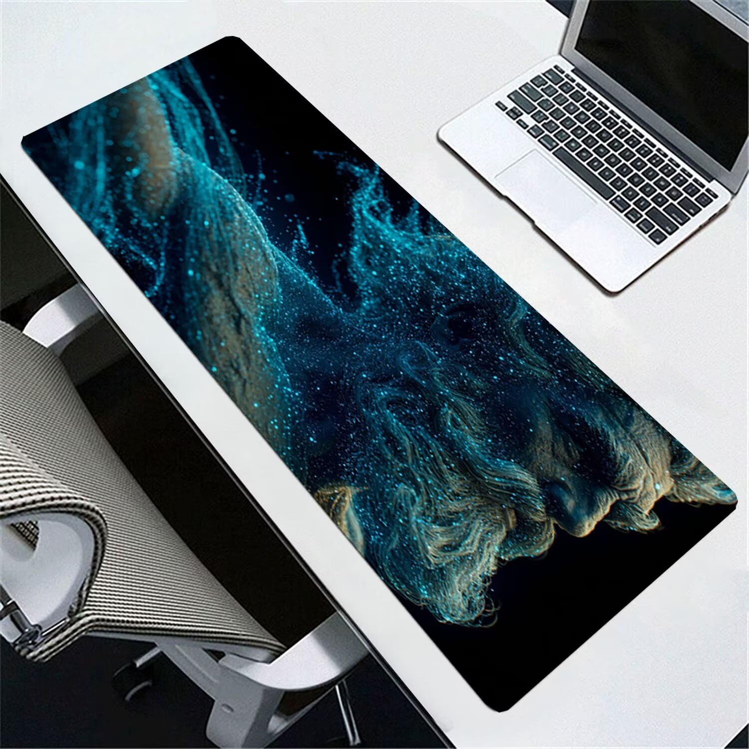 Podkładka pod mysz do gier XXL (1200x600mm) - Duża antypoślizgowa mata na biurko Wodoodporna szyte krawędzie Naturalna guma dla gracza PC Laptop Pulpit - Precyzja Szybkość Komfort Stare Abstrakcyjne G