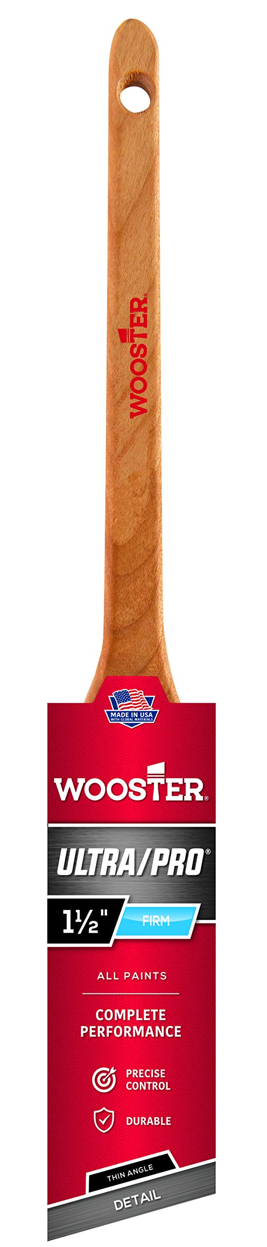 Wooster Brush Brown 4181-1 1/2 Ultra/Pro Firm Willow Thin Angle Sash Paintbrush, 1.5 Inch