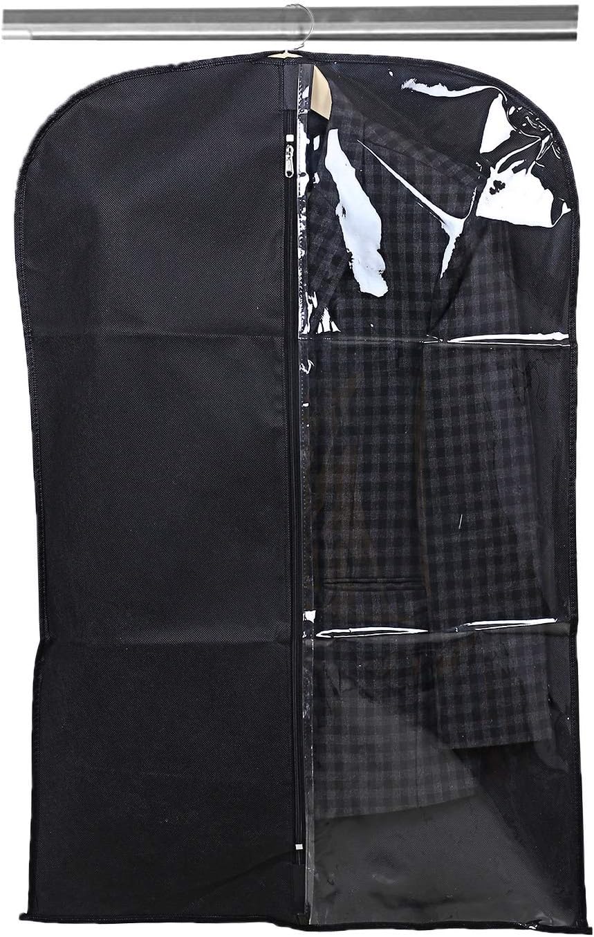 KUBER INDUSTRIESHalf Transparent Non Woven Men's Coat Blazer Cover, Black, 92X61X1 Cm