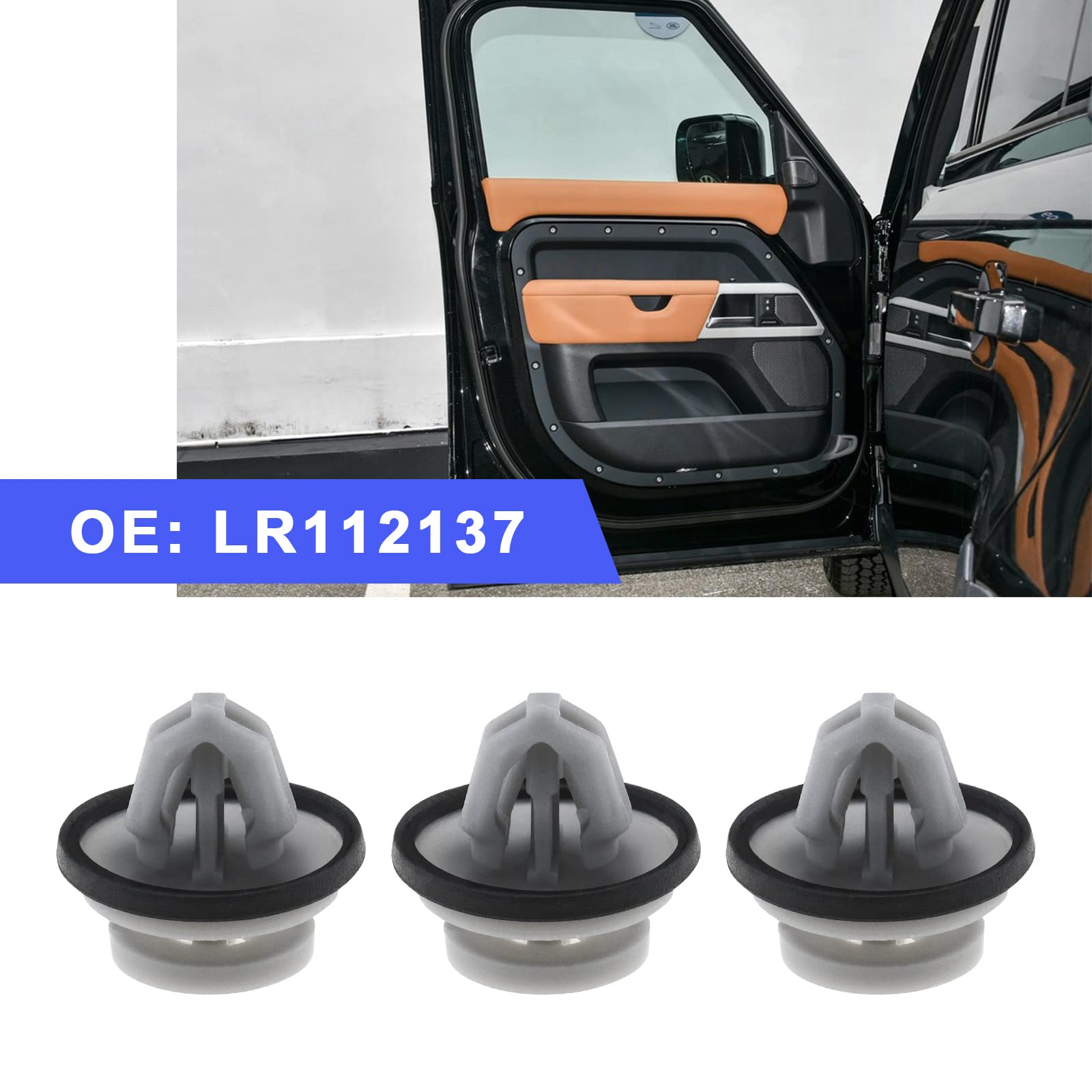 2 Juegos De Clips Para Molduras De Paneles De Puerta Interior – Land Rover Defender, Sujetadores MXC1800 / MWC3136