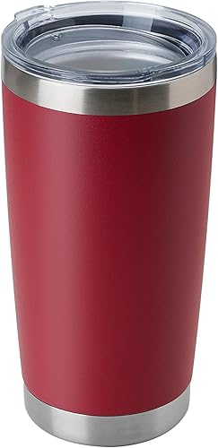 DOMICARE Vaso de Acero Inoxidable de 20 oz con Tapa, a Granel, Taza de Viaje con Aislamiento al Vacío de Doble Pared, Taza de Café con Recubrimiento