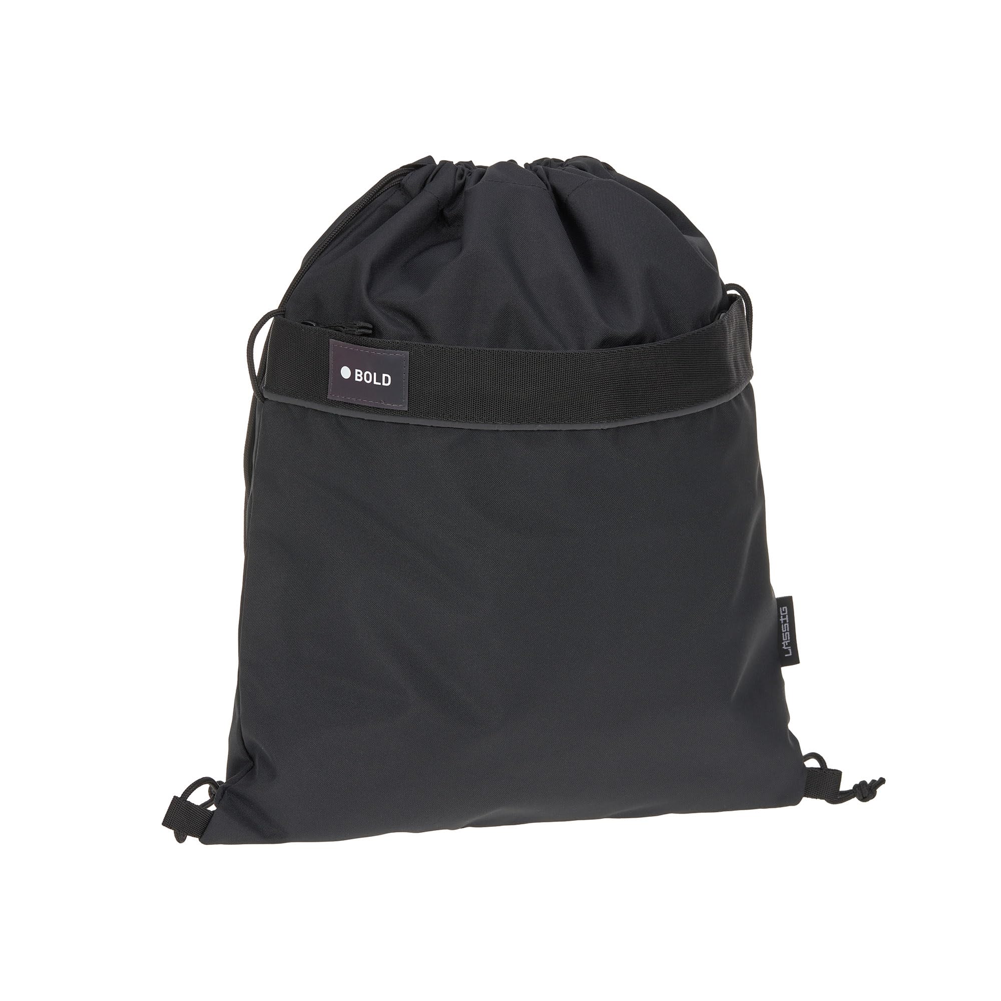 Bold LÄSSIG Kinder Turnbeutel mit Rucksackfunktion (Sportbeutel/Schulstring Bag) – Bold Black